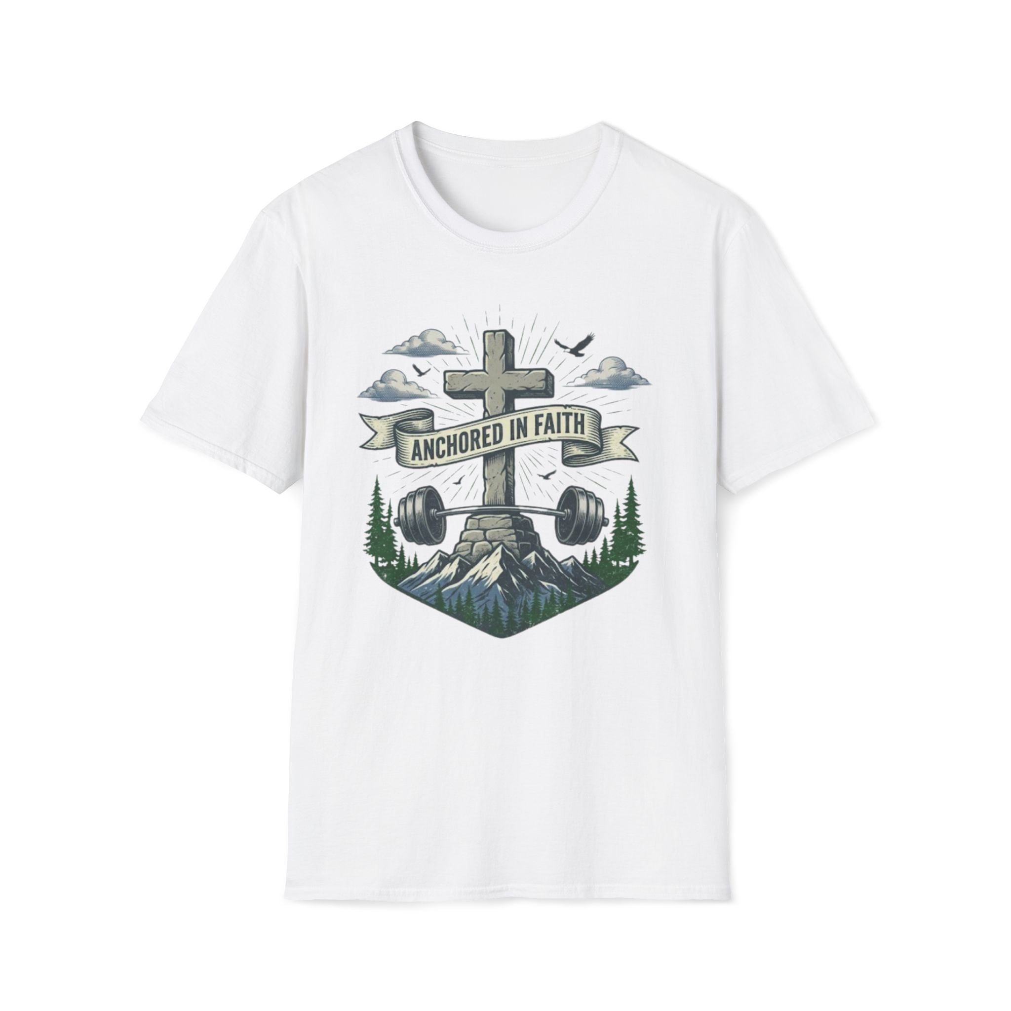 Anchored in Faith Stone Cross T-Shirt