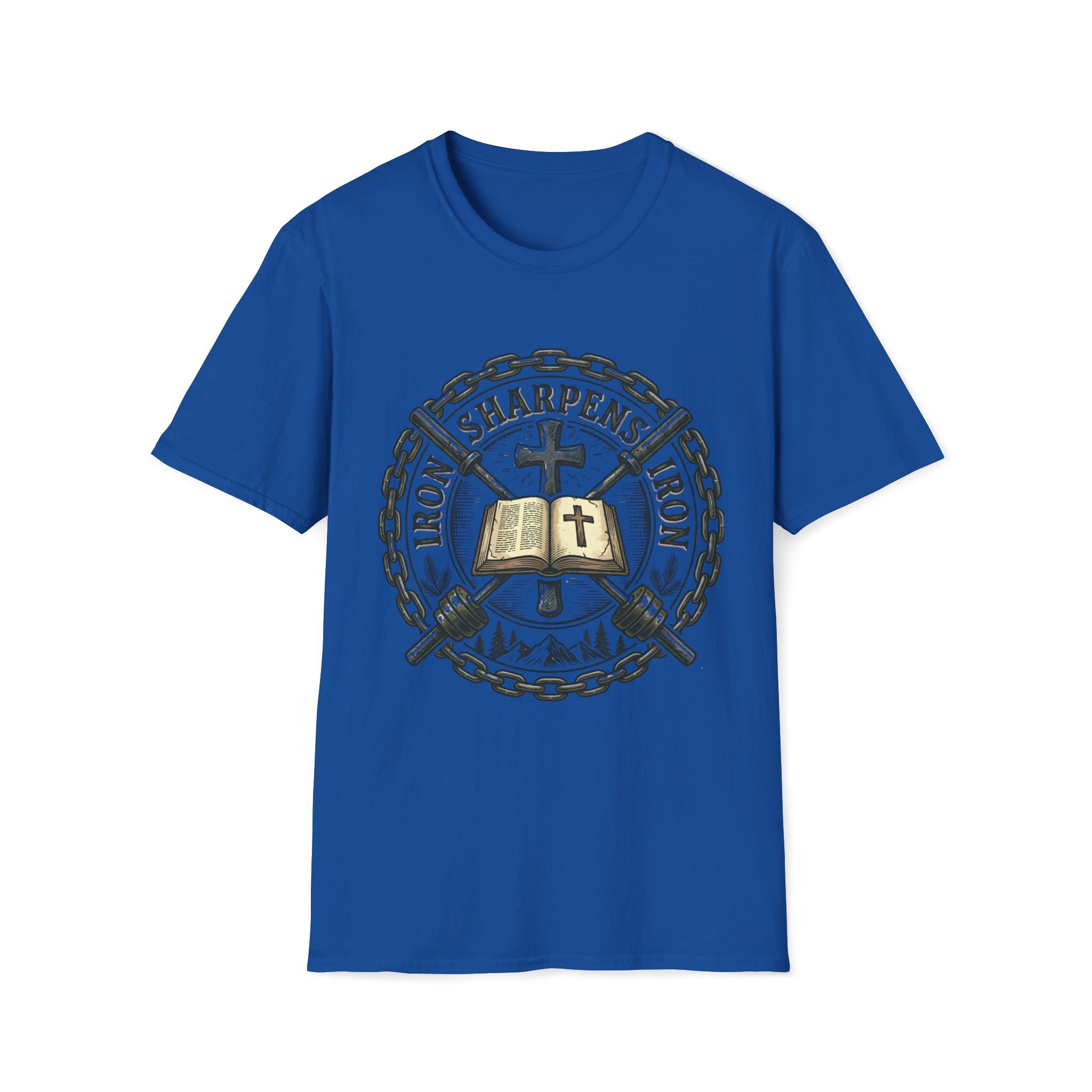 Iron Sharpens Iron Crossed Barbells T-Shirt