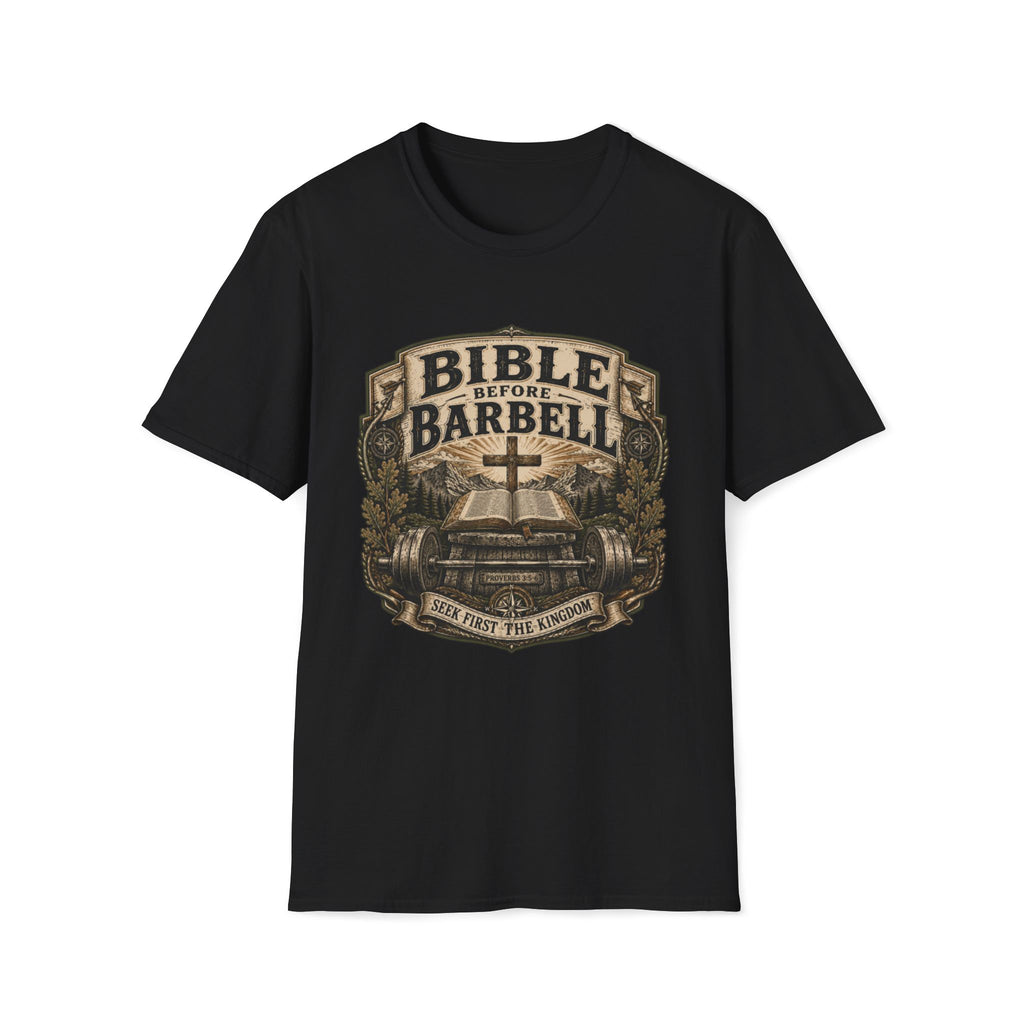 Bible Before Barbell T-Shirt