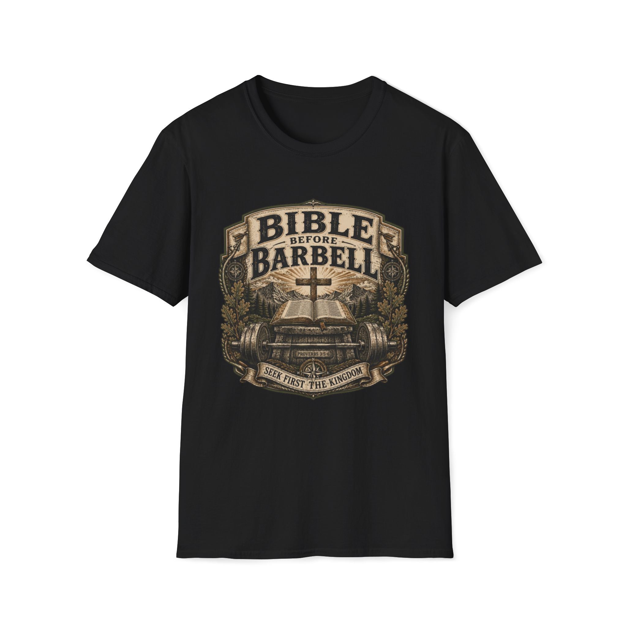Bible Before Barbell T-Shirt