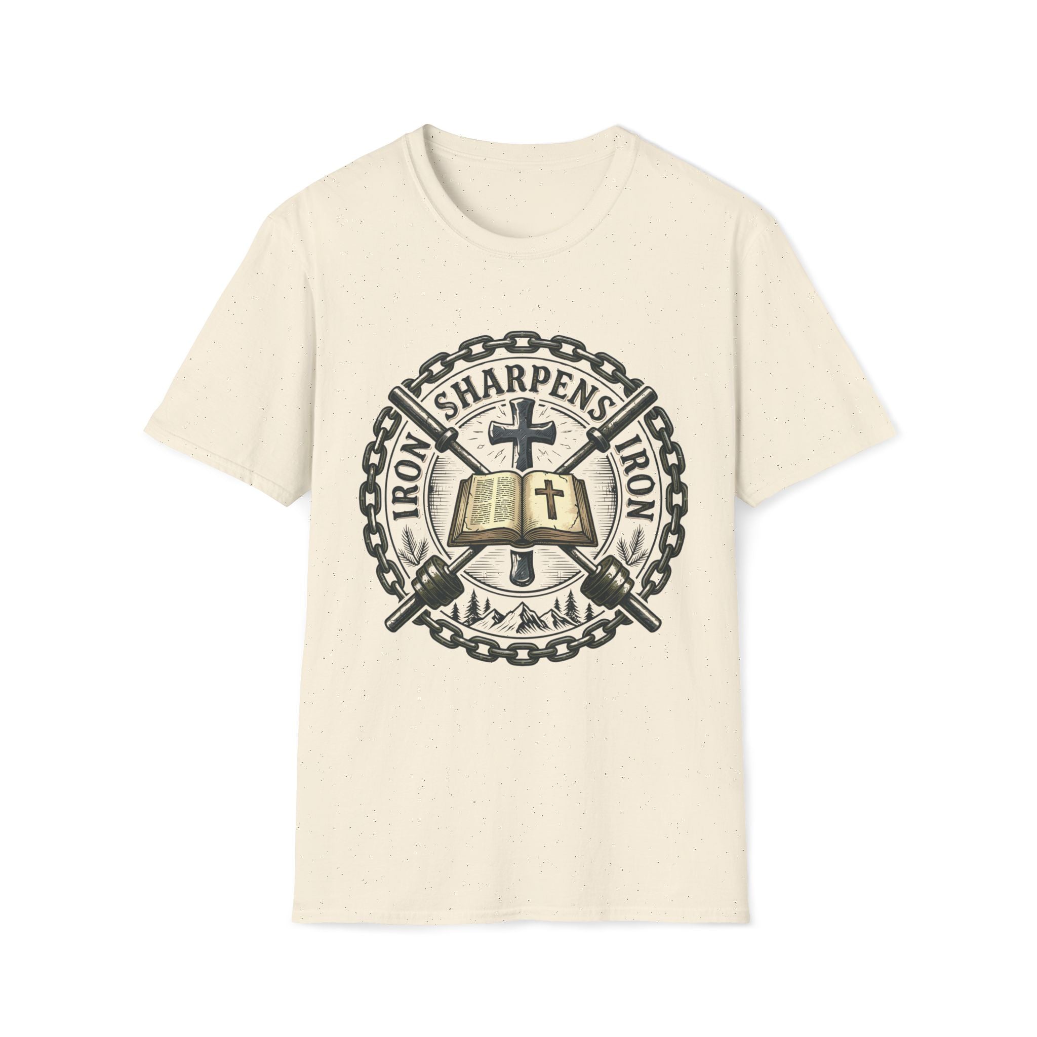 Iron Sharpens Iron Crossed Barbells T-Shirt