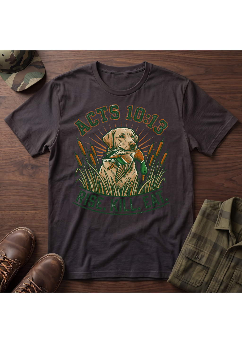 Rise, Kill, Eat Waterfowl Retriever T-Shirt