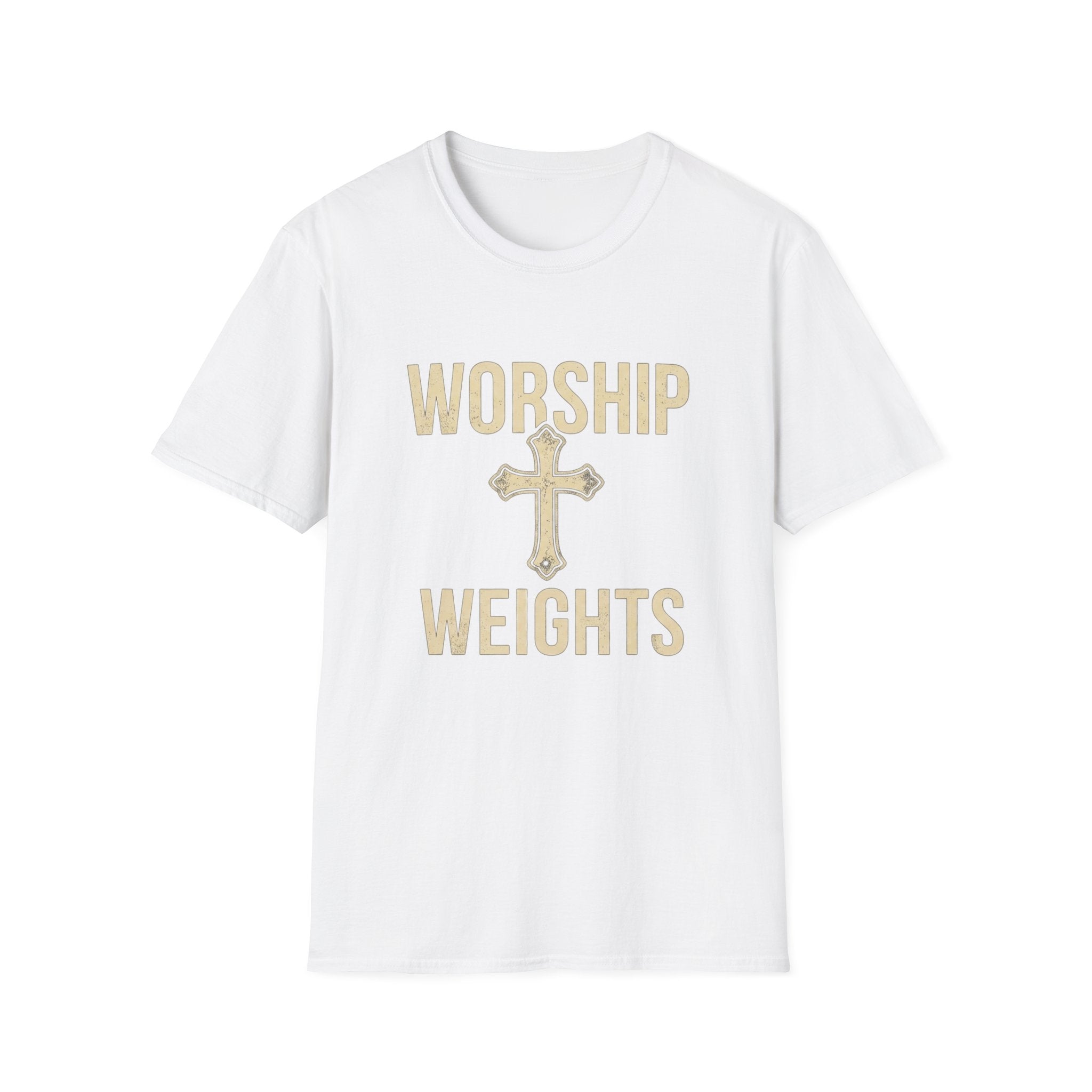 Christian Workout Shirt: Worship and Weights T-Shirt — Christian Fitness Faith Tee