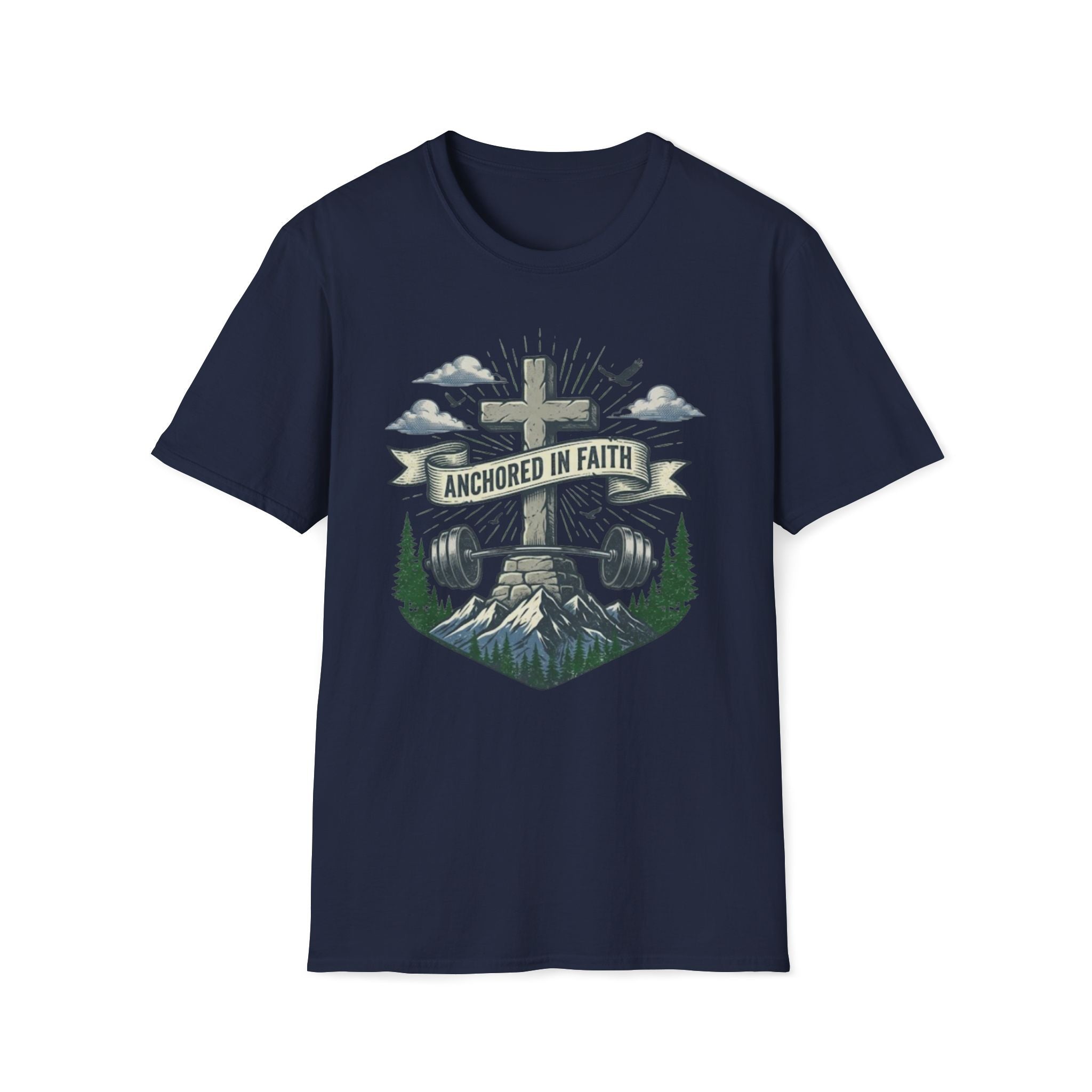 Anchored in Faith Stone Cross T-Shirt