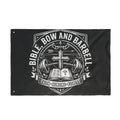 Bible Bow and Barbell emblem Flag | Double-Sided Christian Hunting Fitness Banner