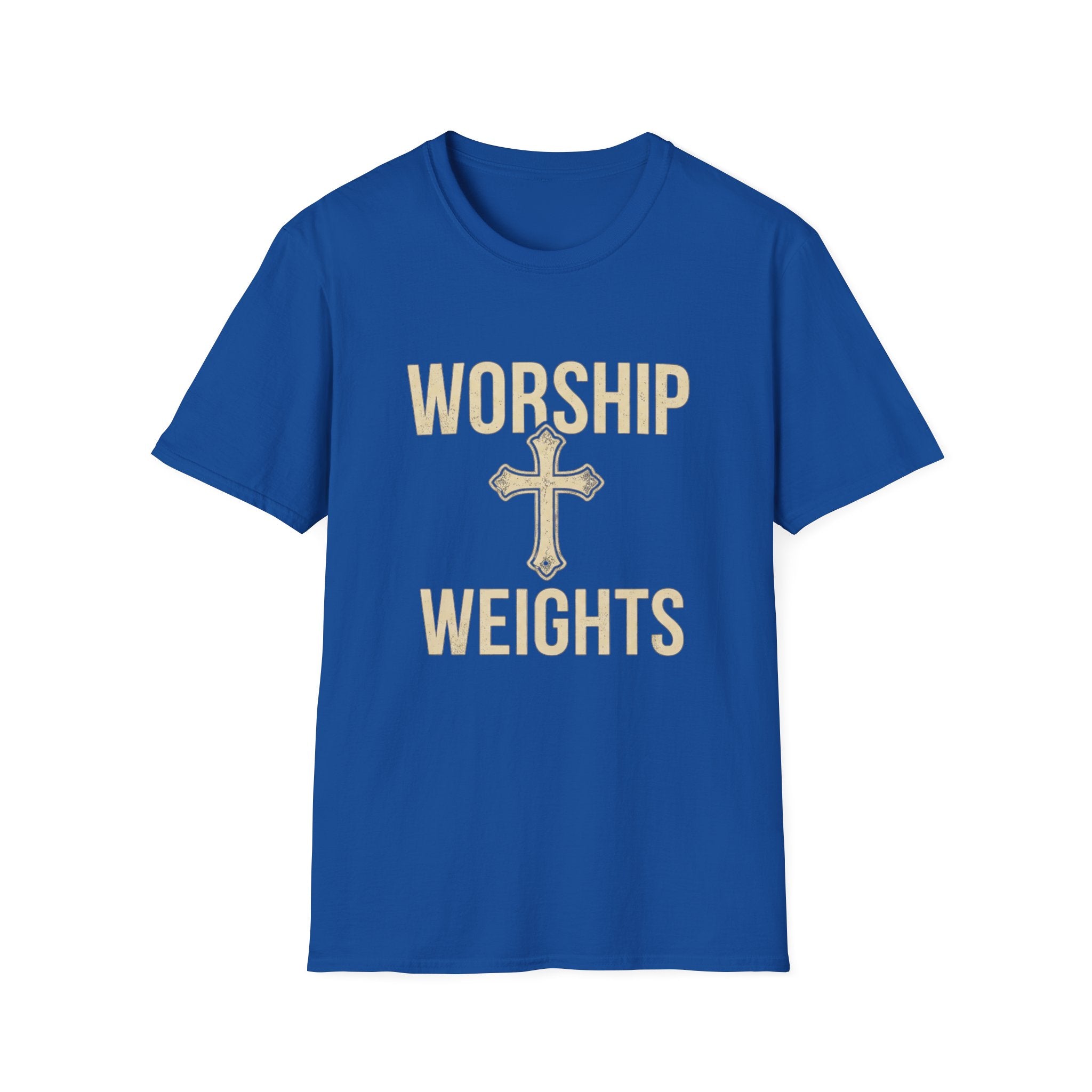 Christian Workout Shirt: Worship and Weights T-Shirt — Christian Fitness Faith Tee