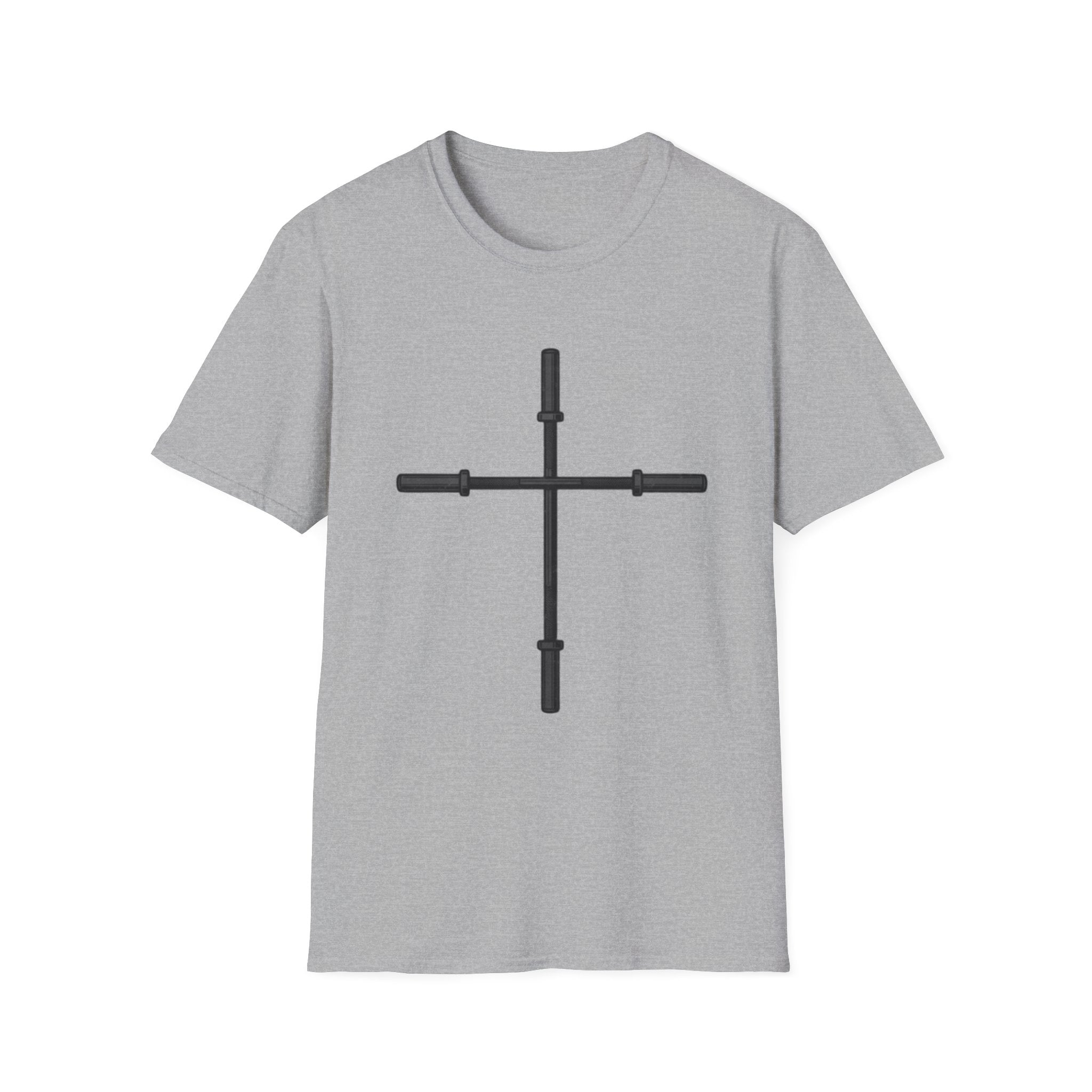 Barbell Cross Faith and Fitness T-Shirt