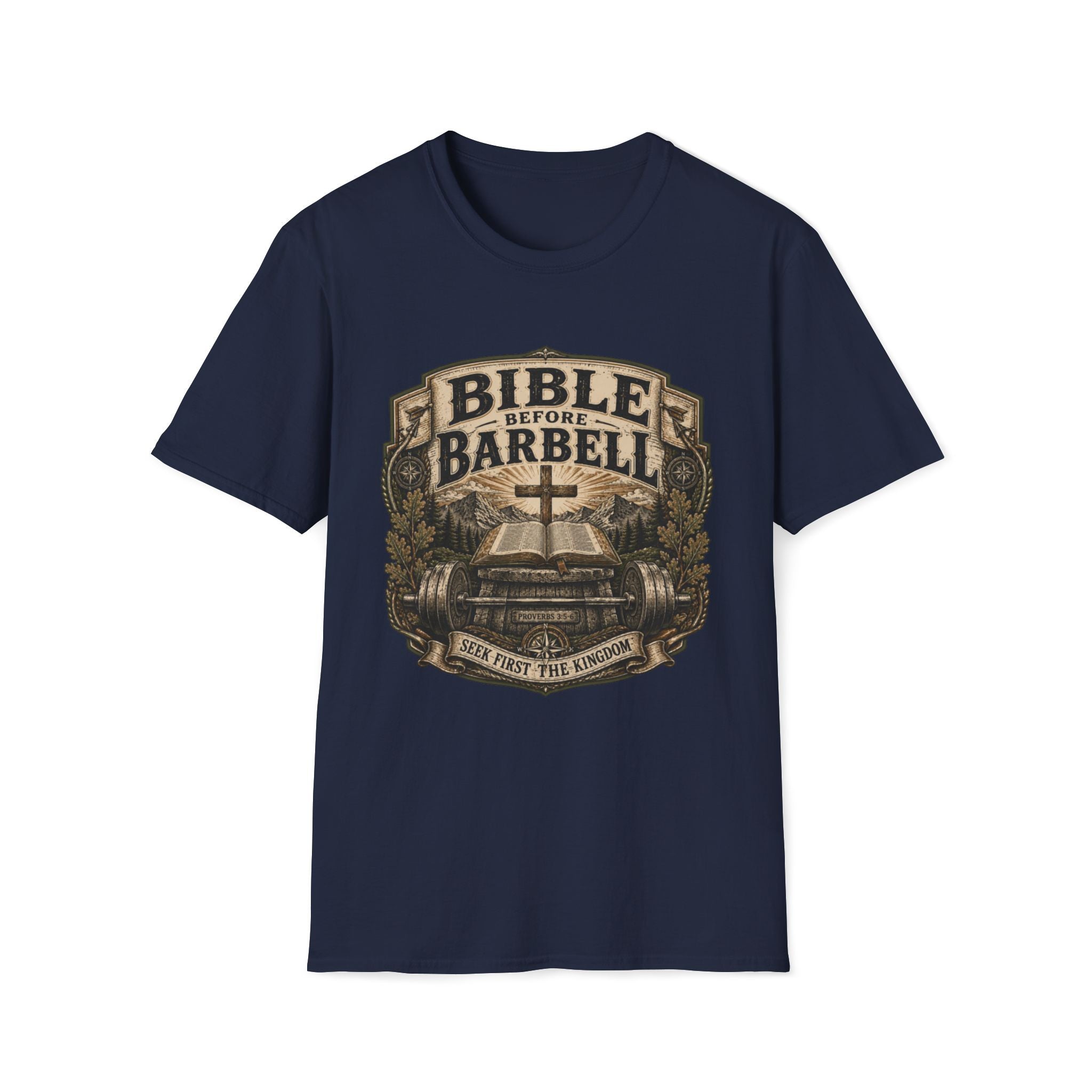 Bible Before Barbell T-Shirt