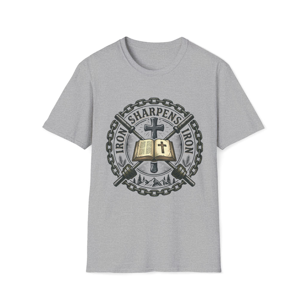 Iron Sharpens Iron Crossed Barbells T-Shirt