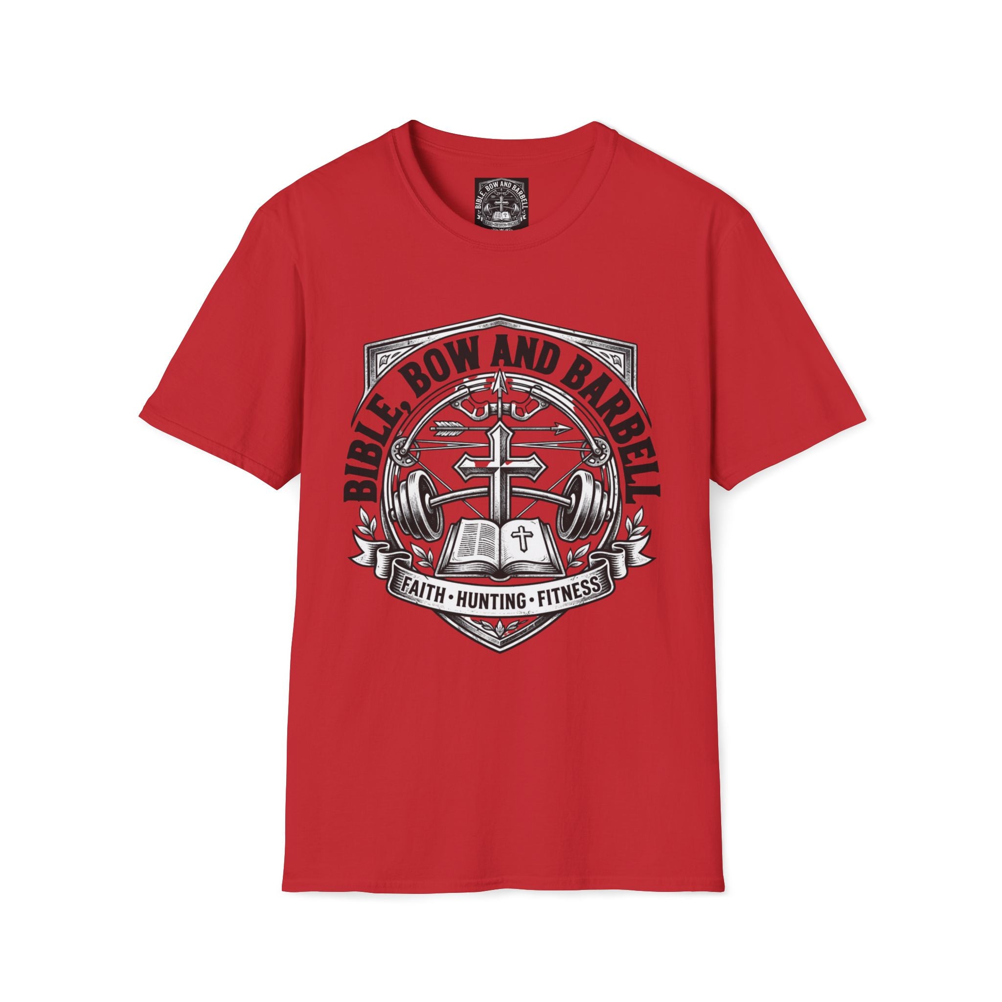 Bible Bow and Barbell Emblem T-Shirtl