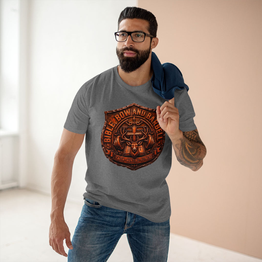 Logo Buck Shield Tee, Faith Christian Fitness shirt