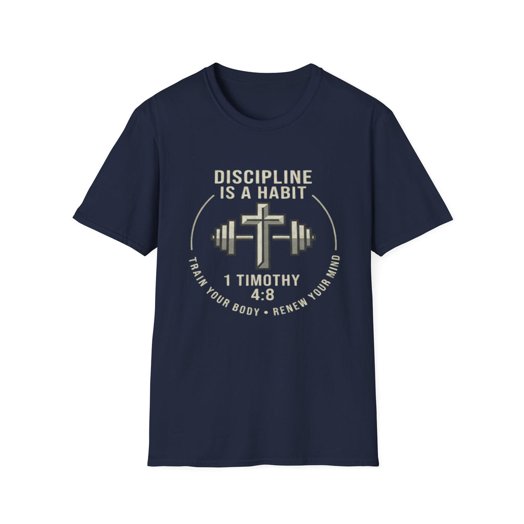 1 Timothy 4:8 Faith, Fitness and Discipline T-Shirt