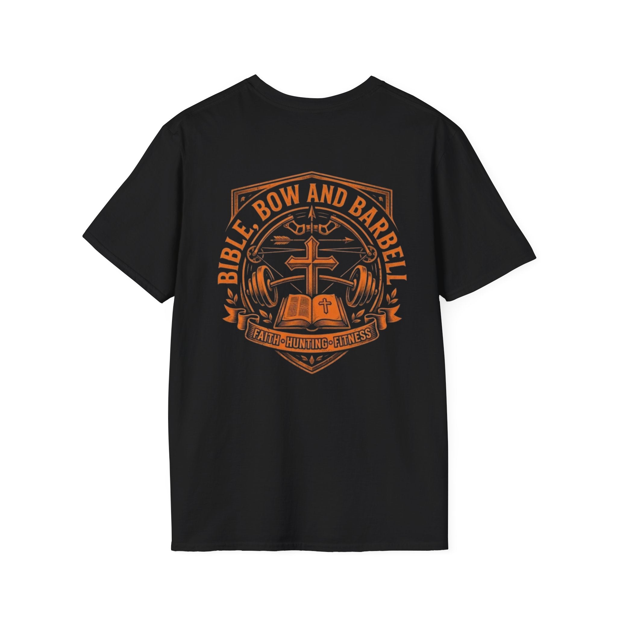 Barbell Cross Arrow T-Shirt | Christian Fitness Tee