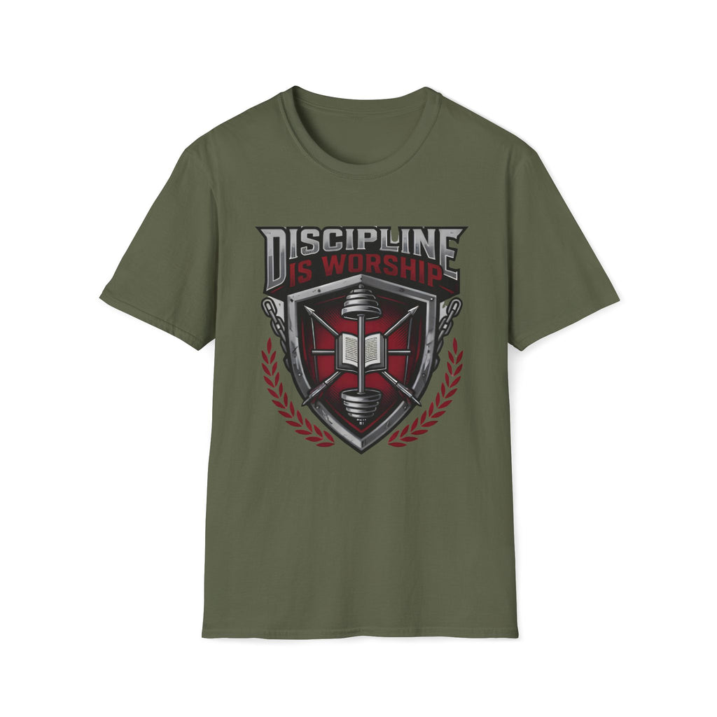 Discipline is Worship Shield T-Shirt