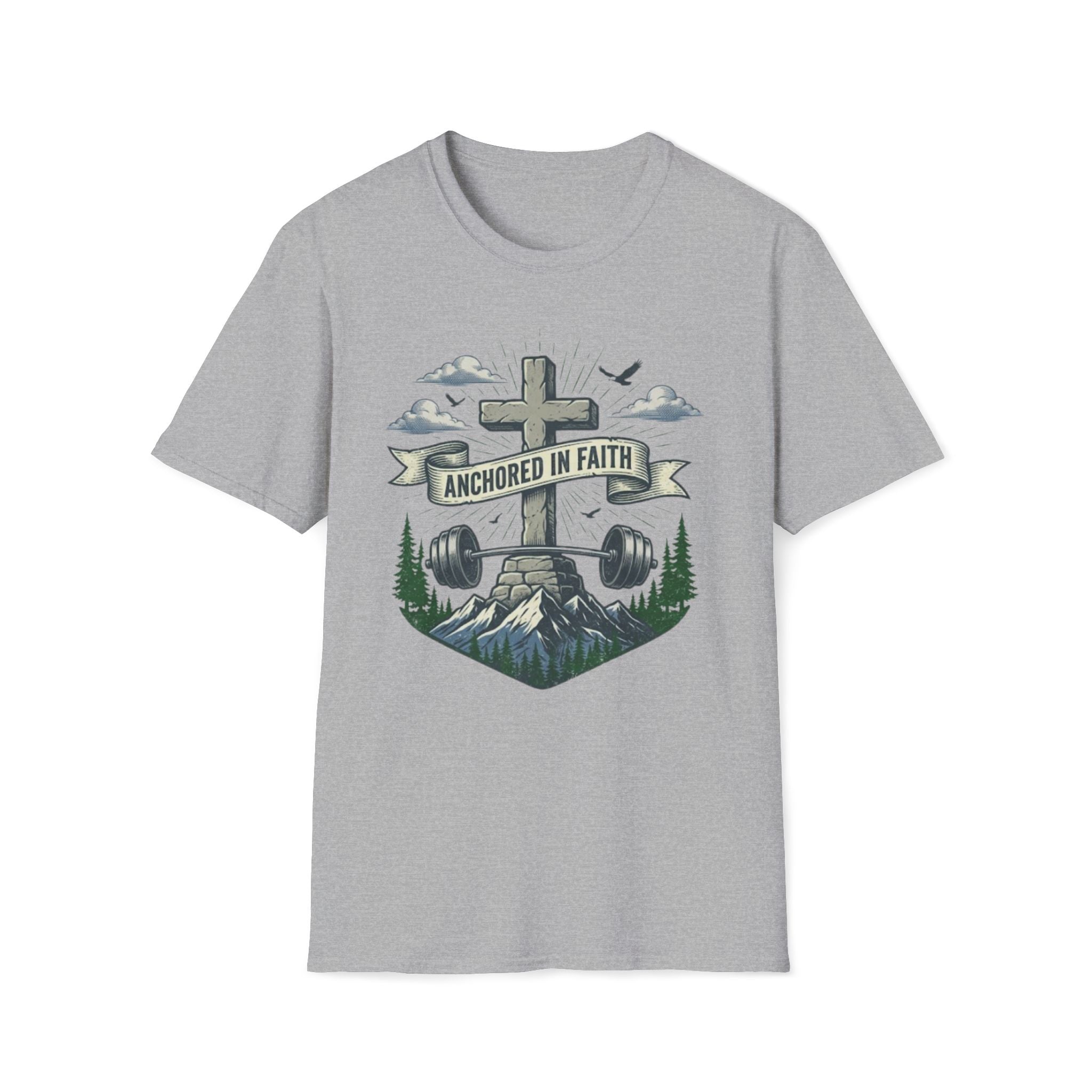Anchored in Faith Stone Cross T-Shirt