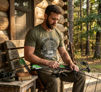 Bible Bow and Barbell Emblem T-Shirt | Fitness Crossed Barbell Logo