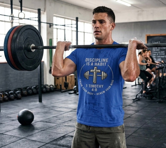 1 Timothy 4:8 Faith, Fitness and Discipline T-Shirt