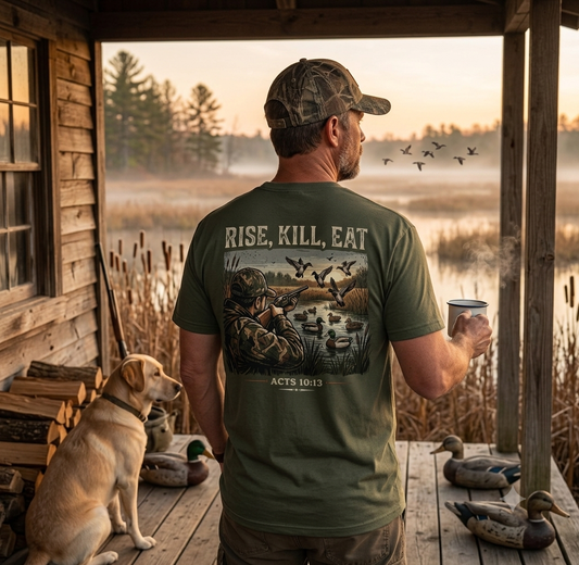 Waterfowl Hunter Acts 10:13 Tee-Faith Based Hunting and Fitness Apparel