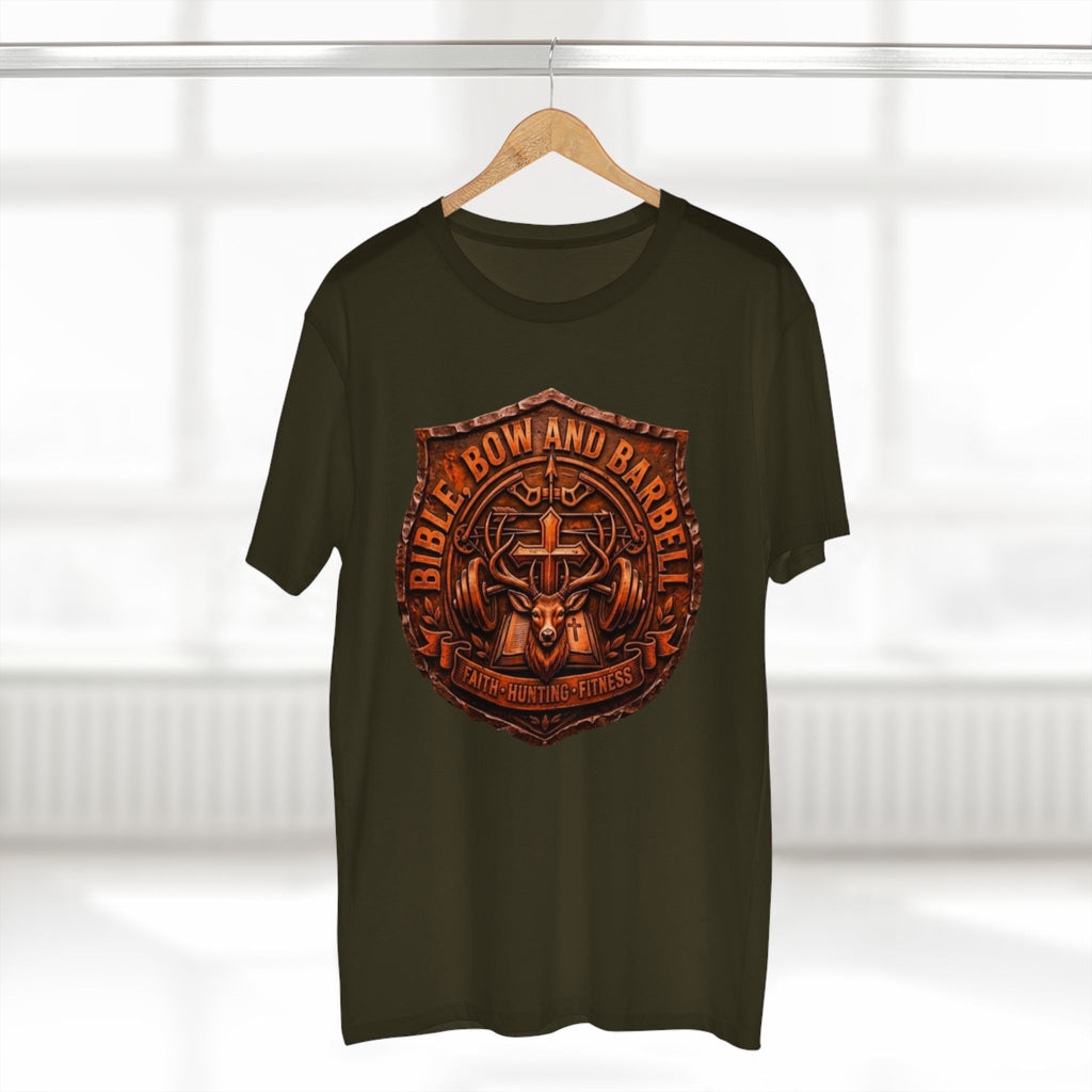 Logo Buck Shield Tee, Faith Christian Fitness shirt