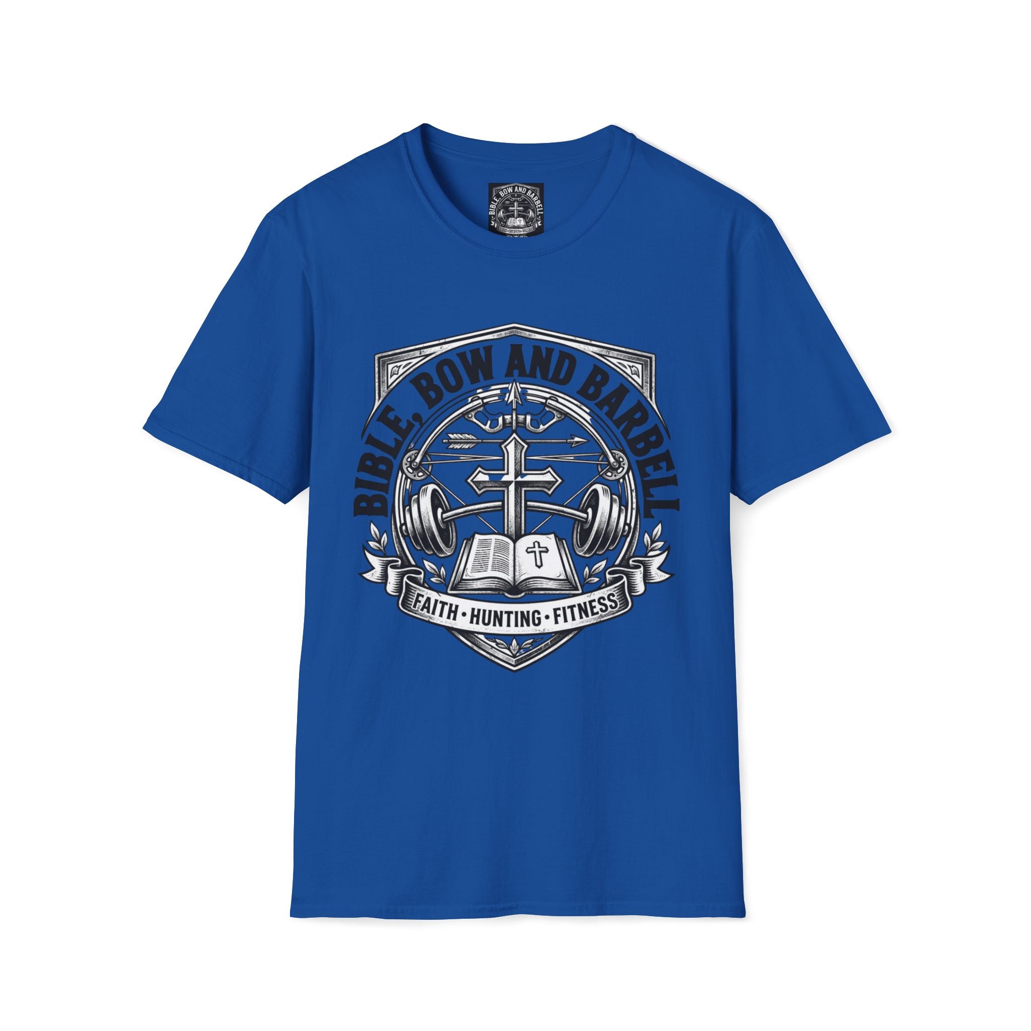 Bible Bow and Barbell Emblem T-Shirtl