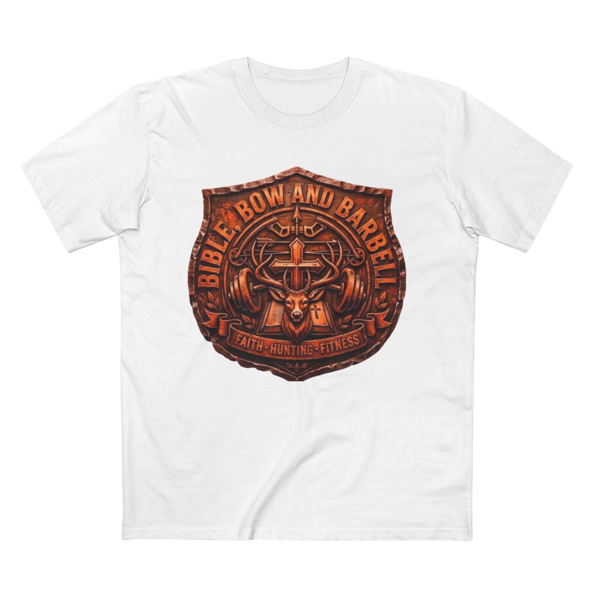 Logo Buck Shield Tee, Faith Christian Fitness shirt