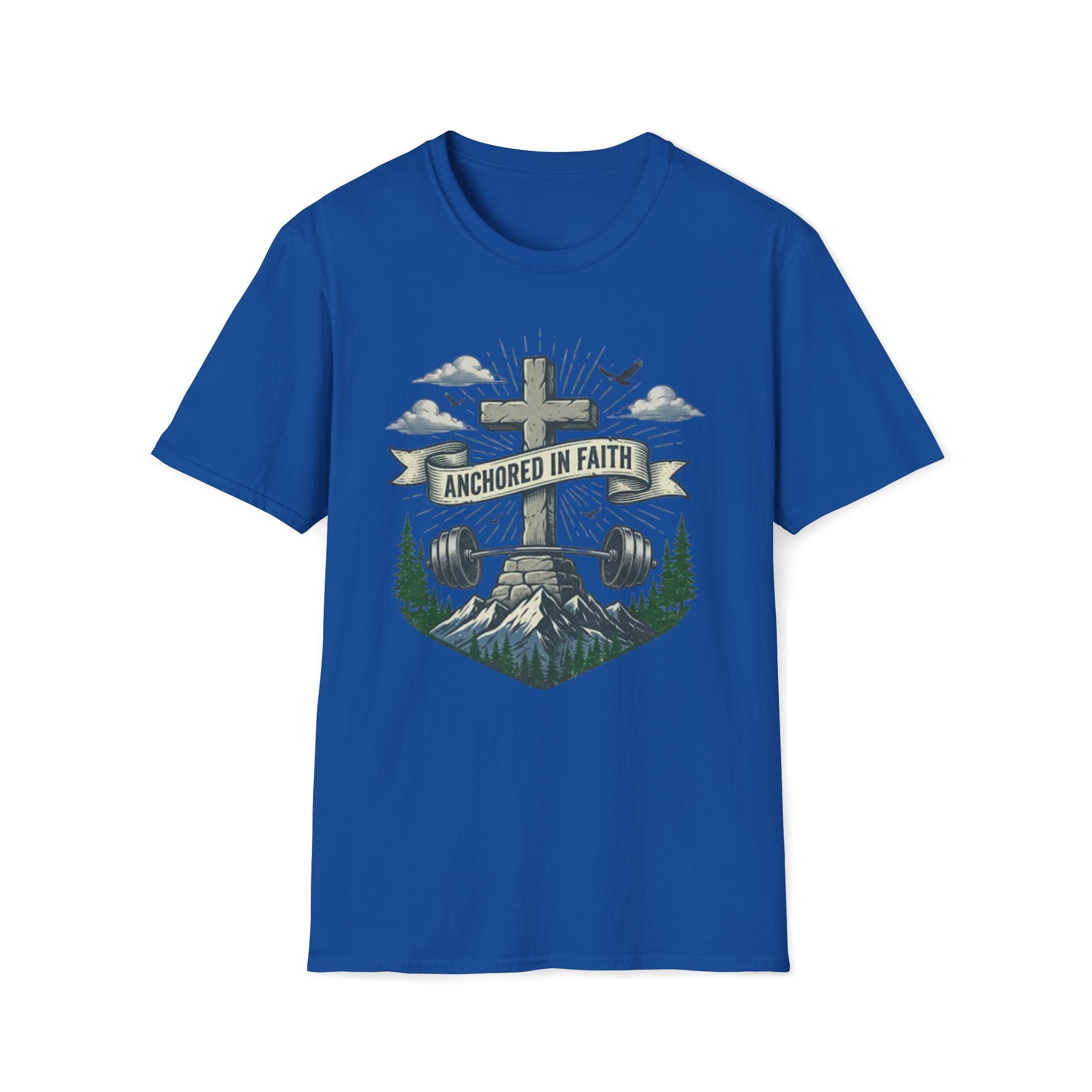 Anchored in Faith Stone Cross T-Shirt