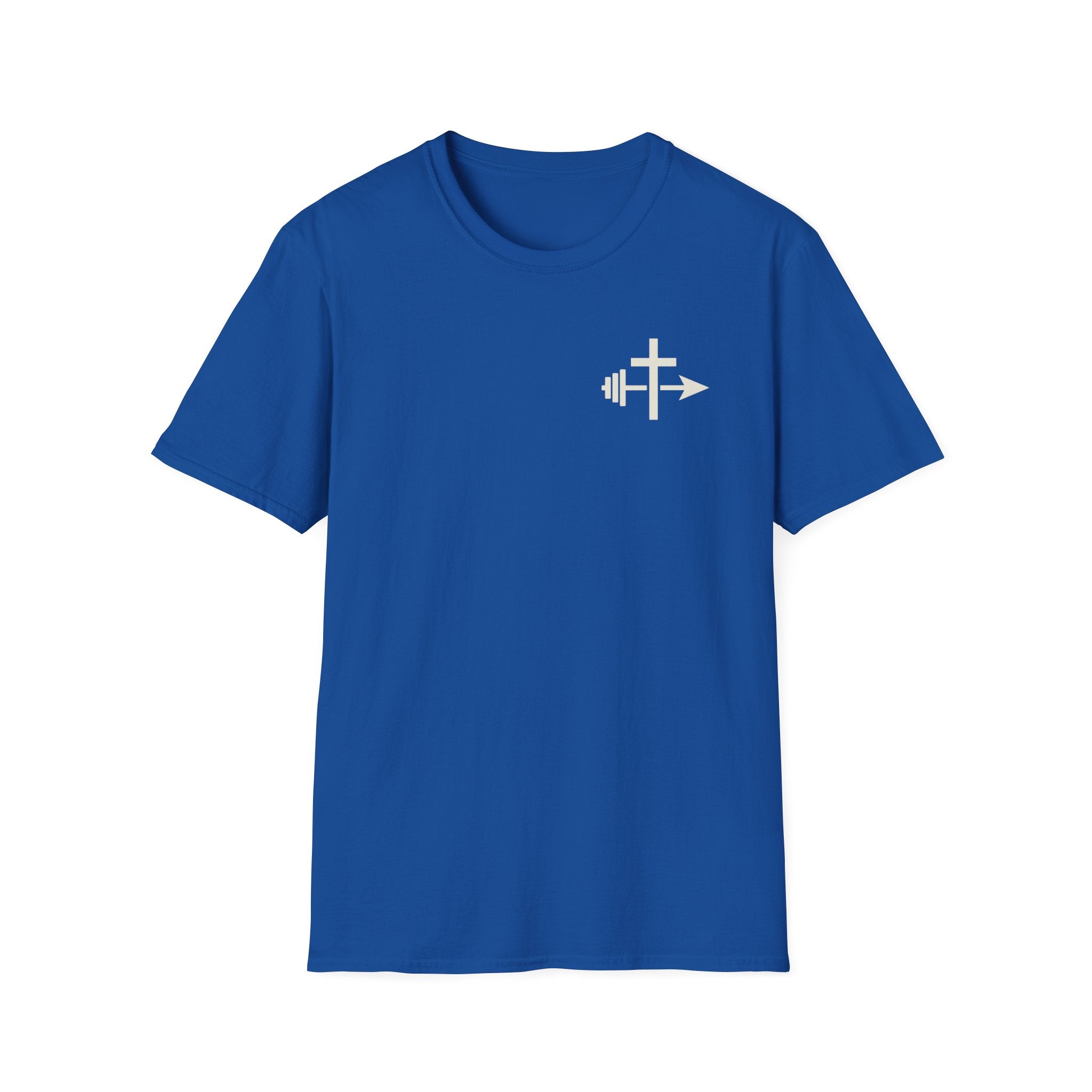 Barbell Cross Arrow T-Shirt | Christian Fitness Tee