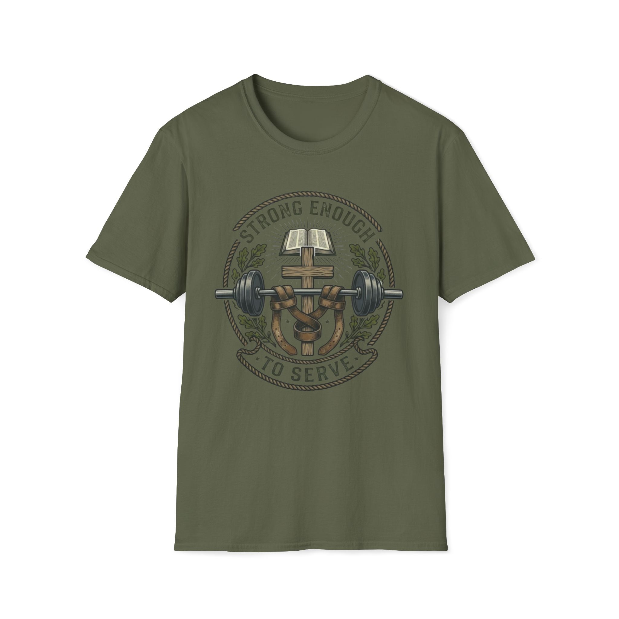 Strong Enough to Serve Bible T-Shirt