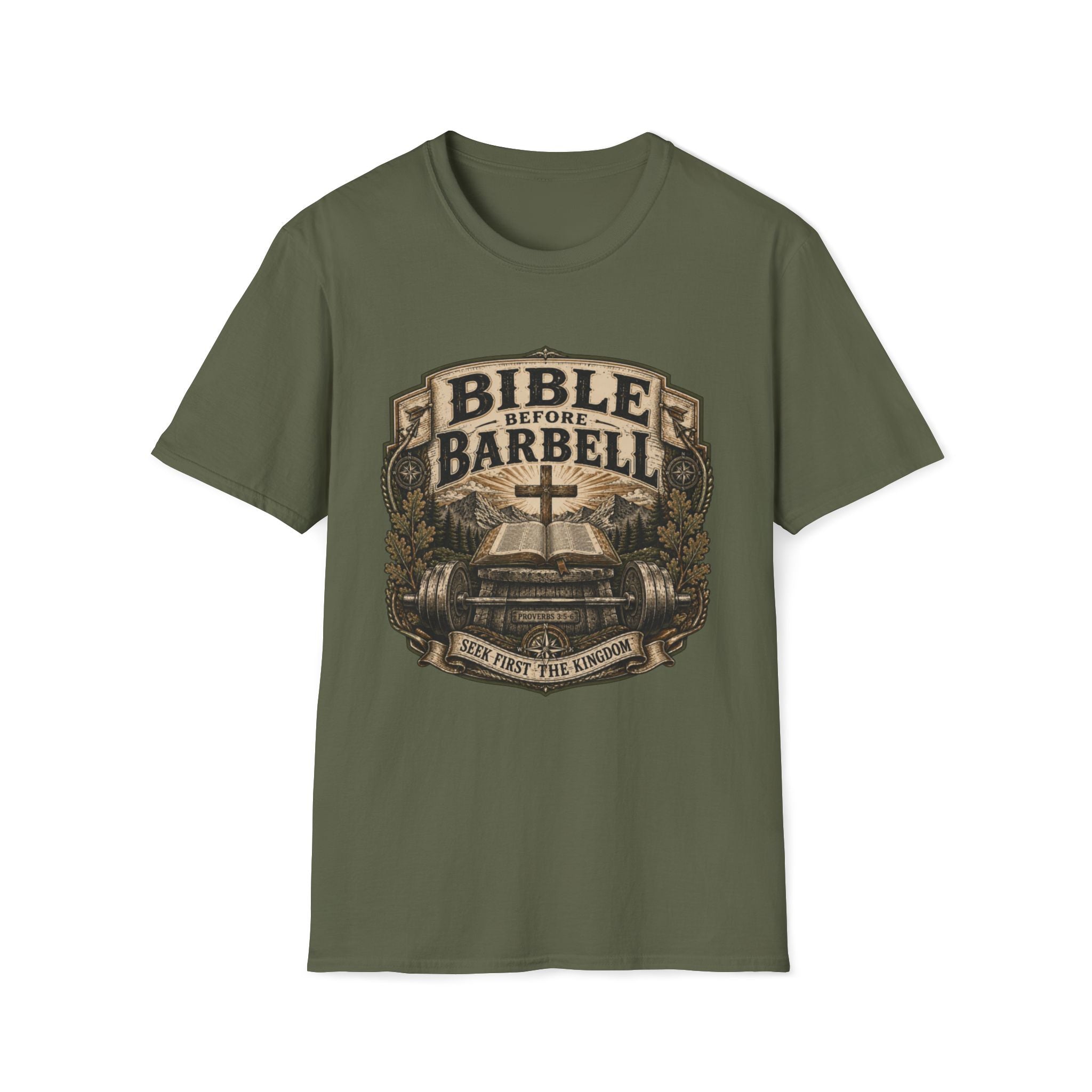 Bible Before Barbell T-Shirt