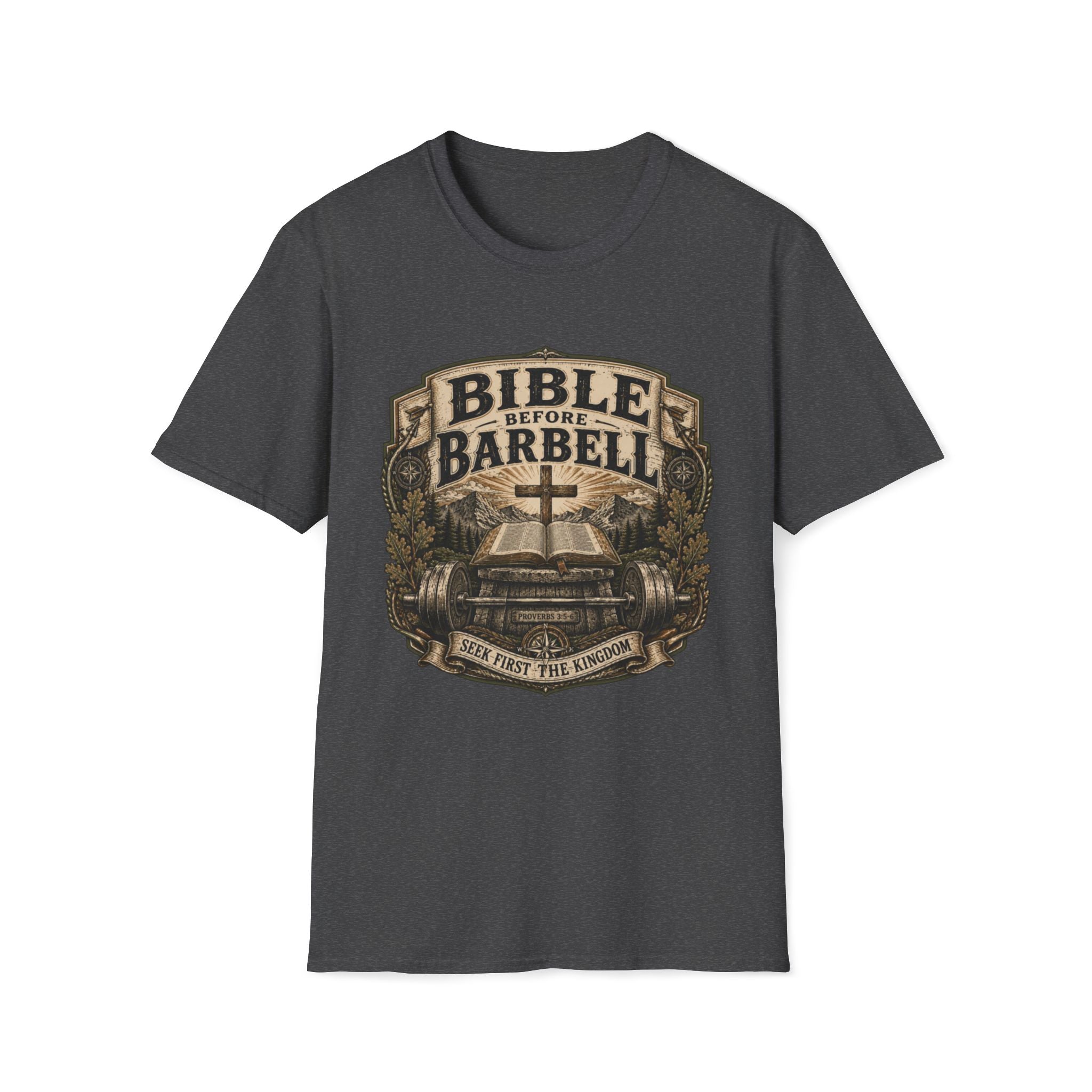 Bible Before Barbell T-Shirt