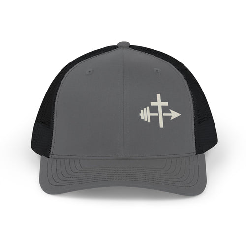 Barbell Cross Arrow Snapback Cap | Trucker Hat Mesh Back