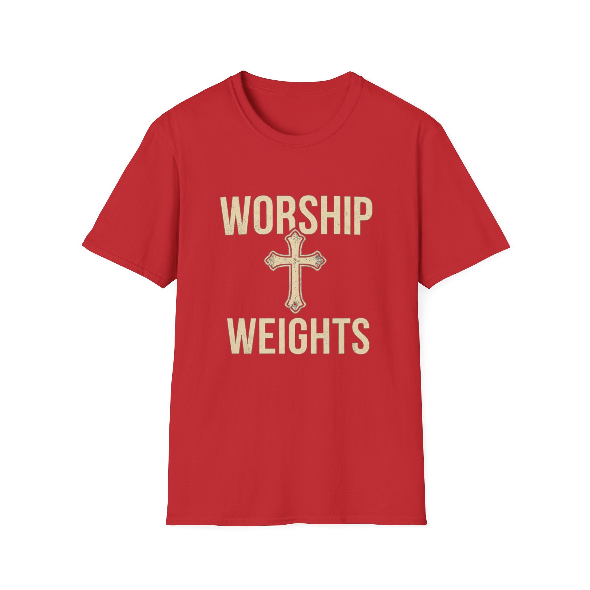 Christian Workout Shirt: Worship and Weights T-Shirt — Christian Fitness Faith Tee