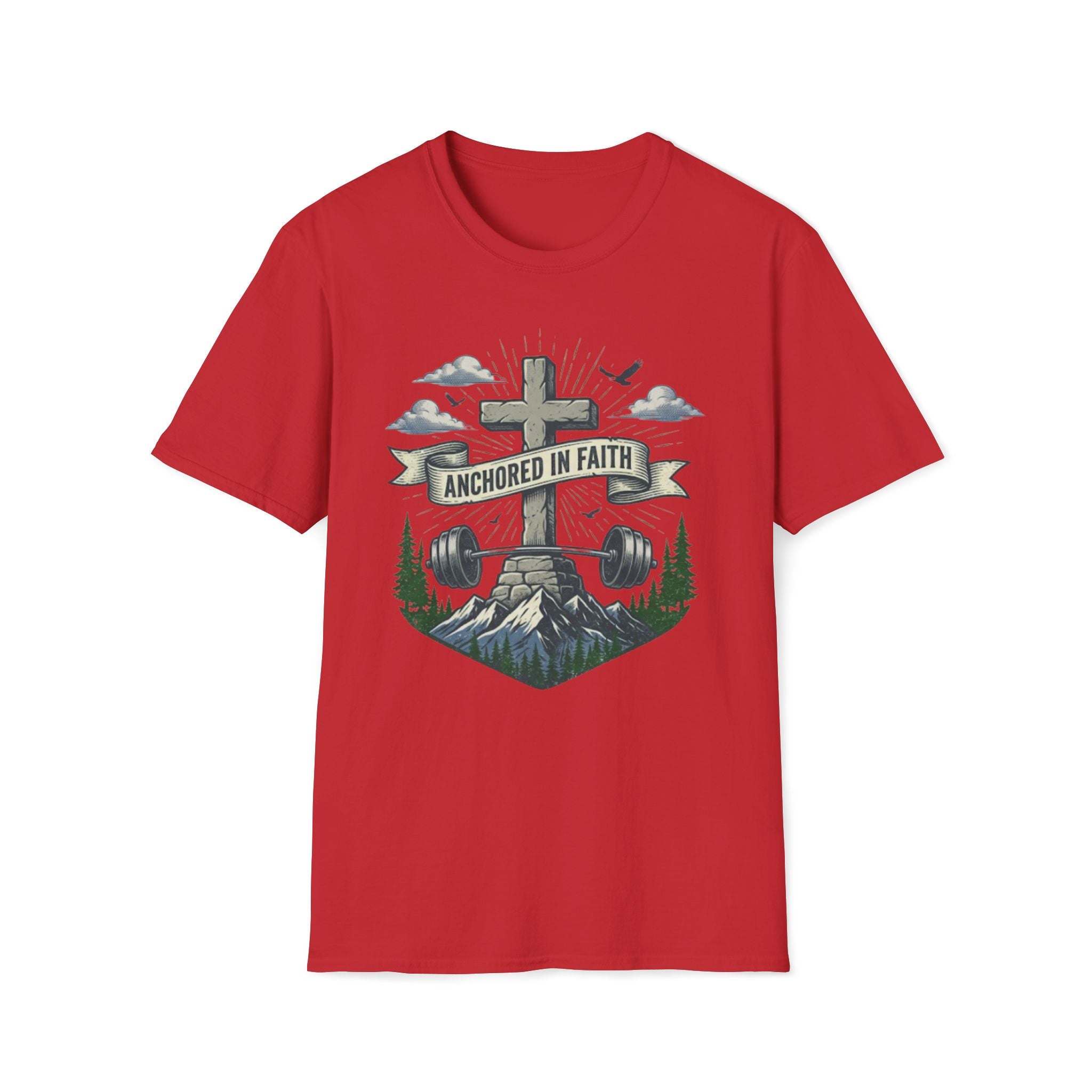 Anchored in Faith Stone Cross T-Shirt