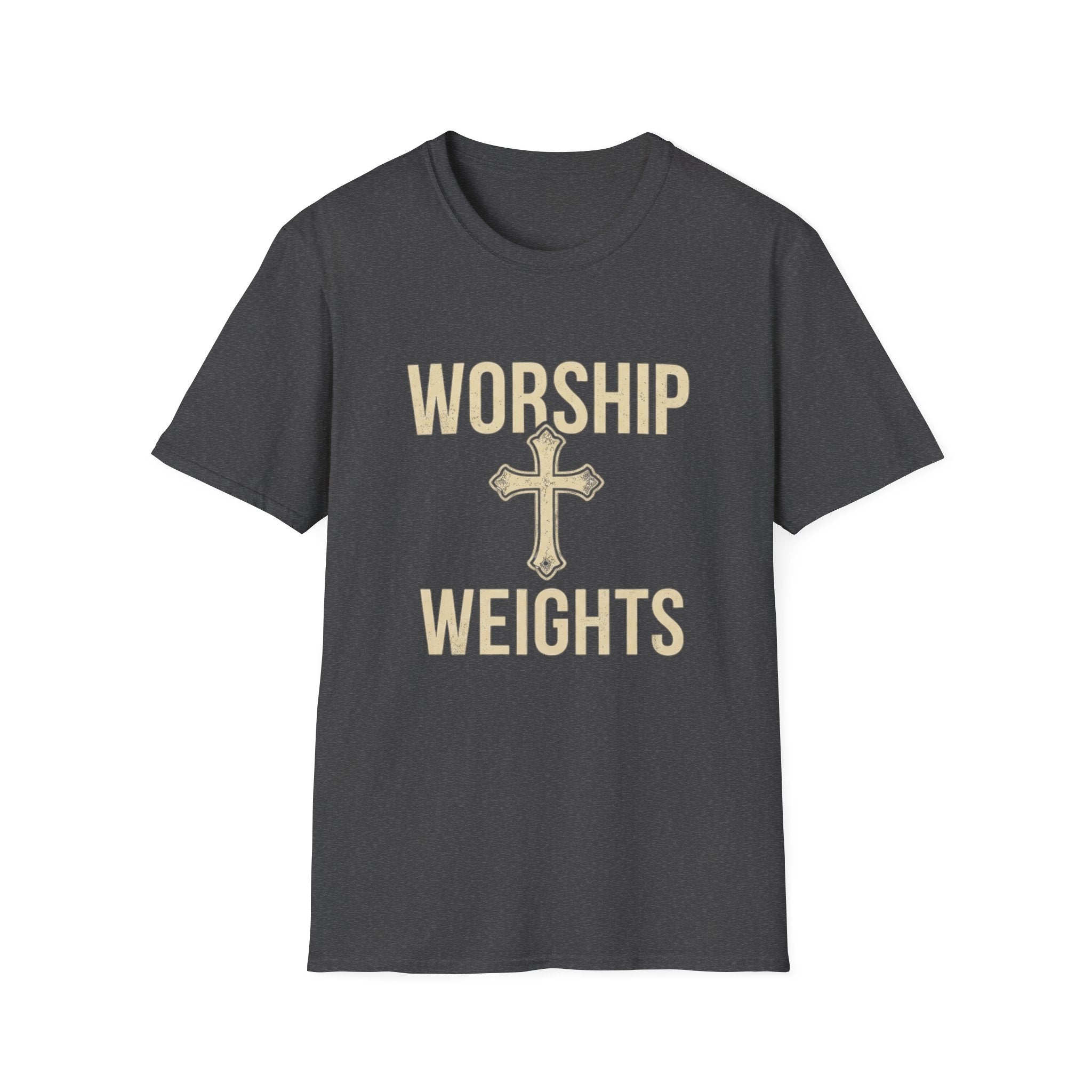 Christian Workout Shirt: Worship and Weights T-Shirt — Christian Fitness Faith Tee