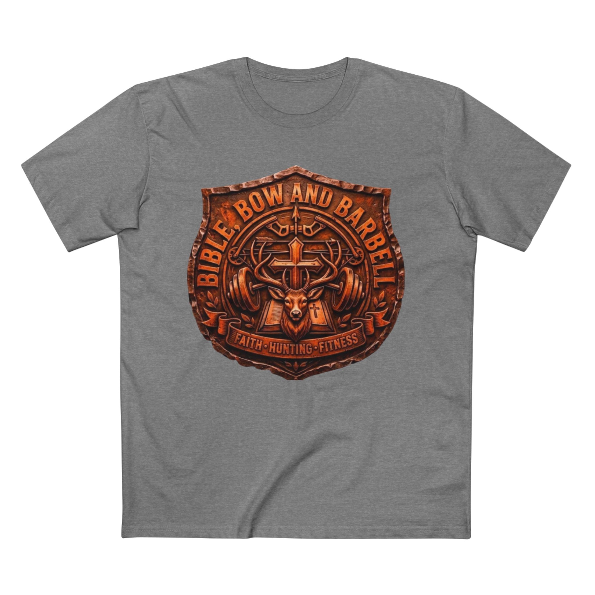 Logo Buck Shield Tee, Faith Christian Fitness shirt
