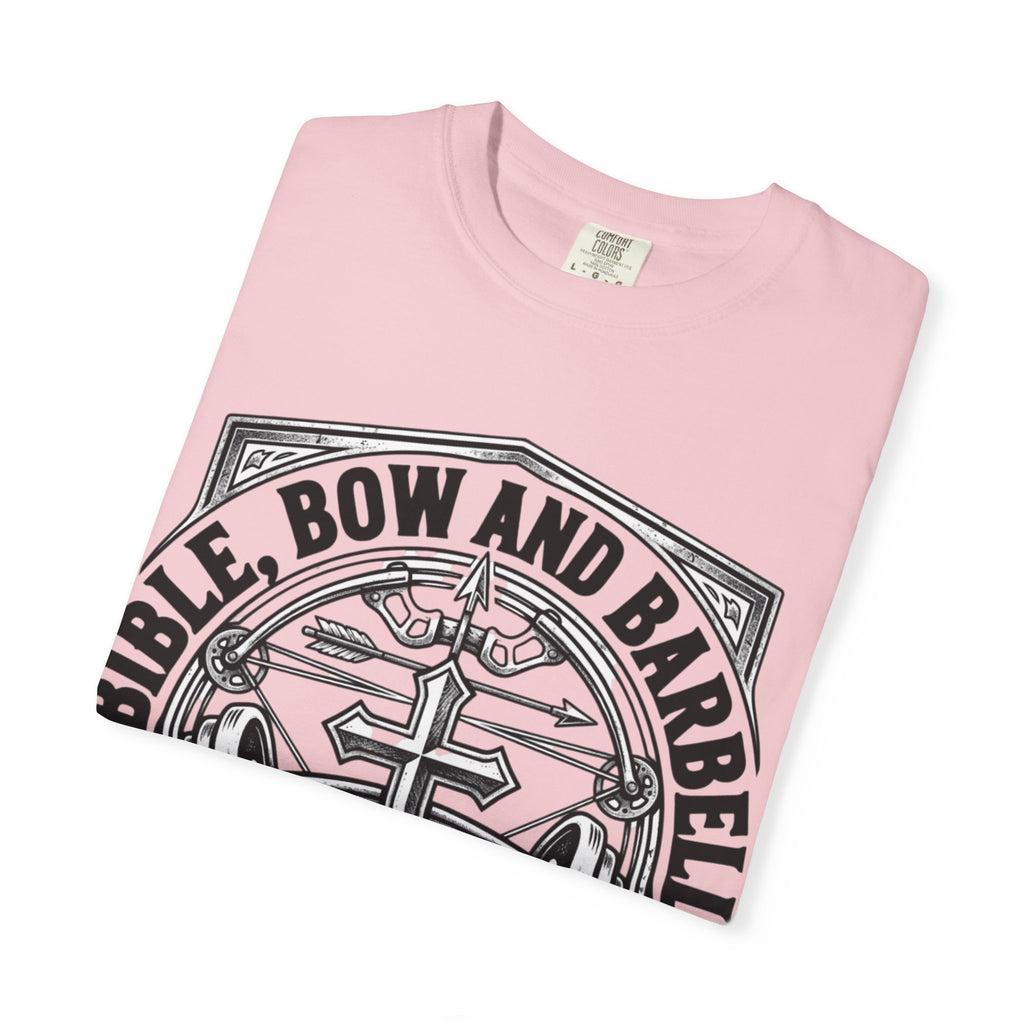 Bible Bow and Barbell T-Shirt | Faith Hunting Fitness