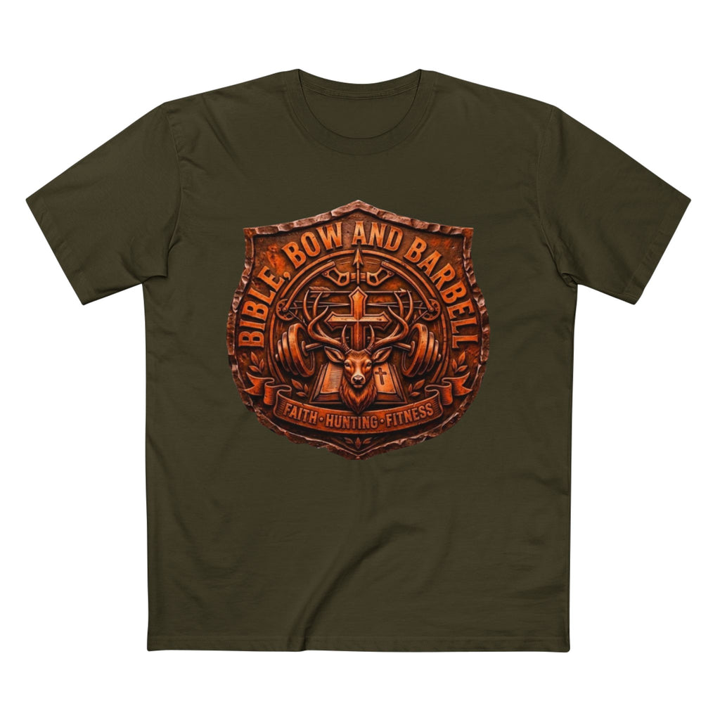 Logo Buck Shield Tee, Faith Christian Fitness shirt