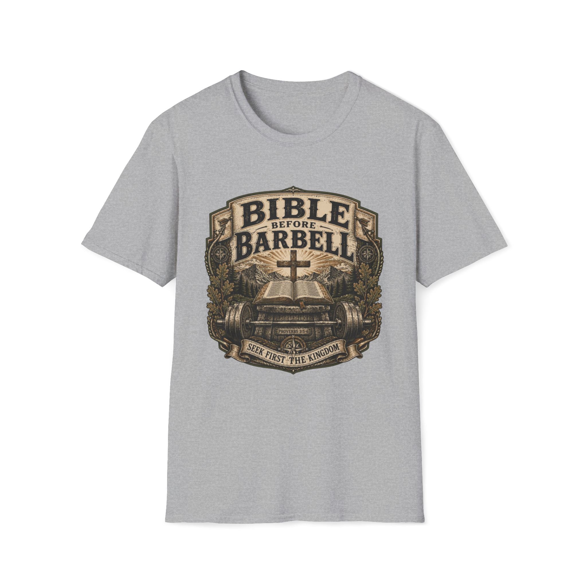 Bible Before Barbell T-Shirt