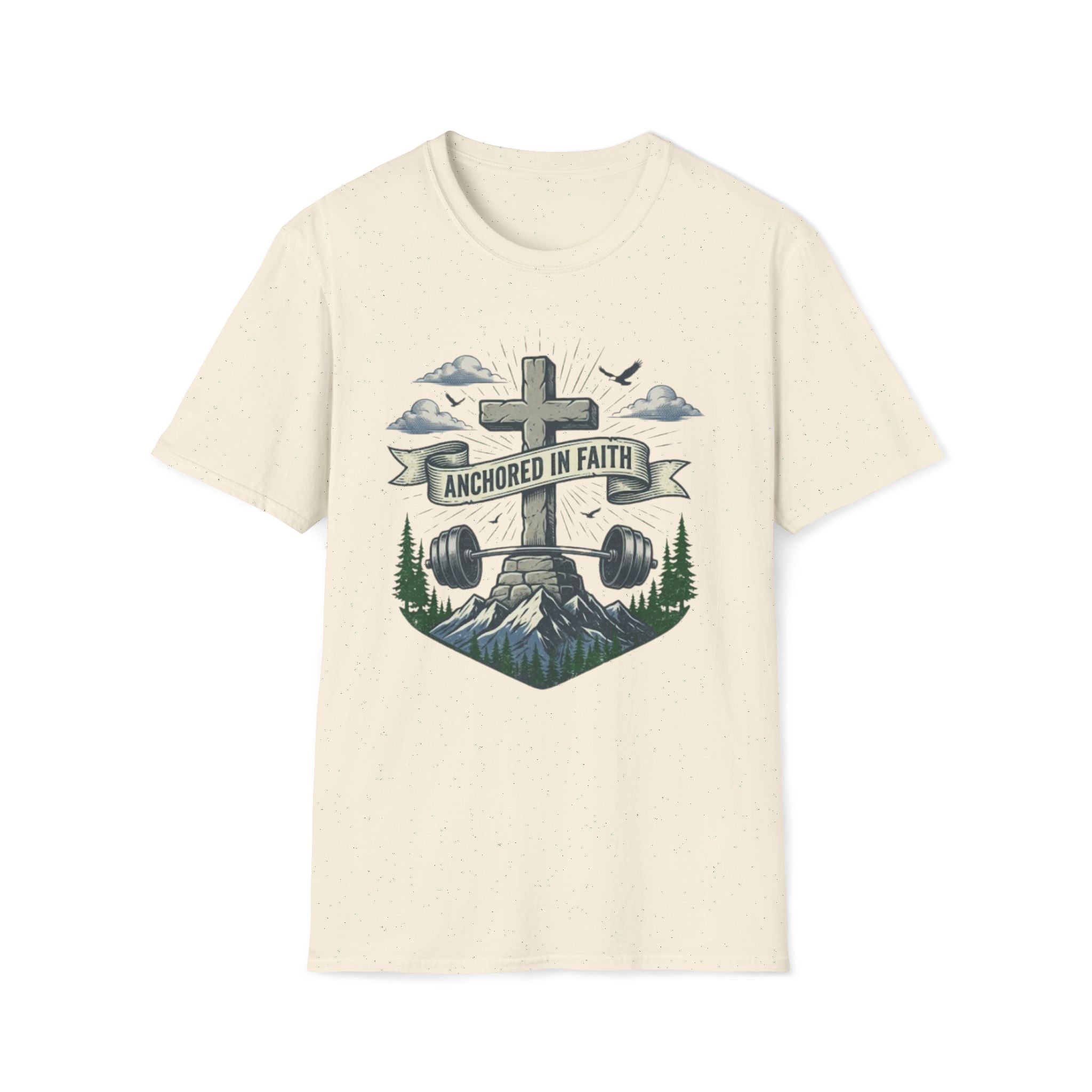 Anchored in Faith Stone Cross T-Shirt