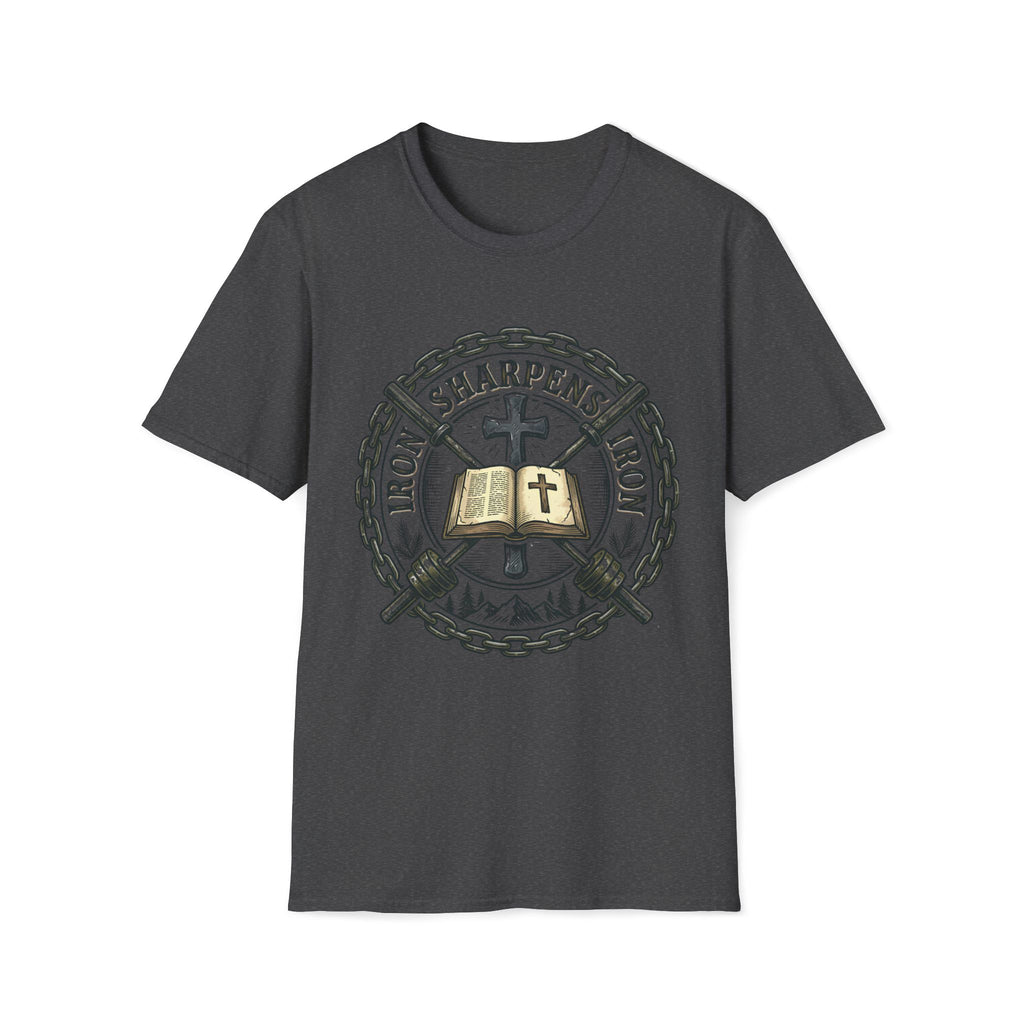 Iron Sharpens Iron Crossed Barbells T-Shirt