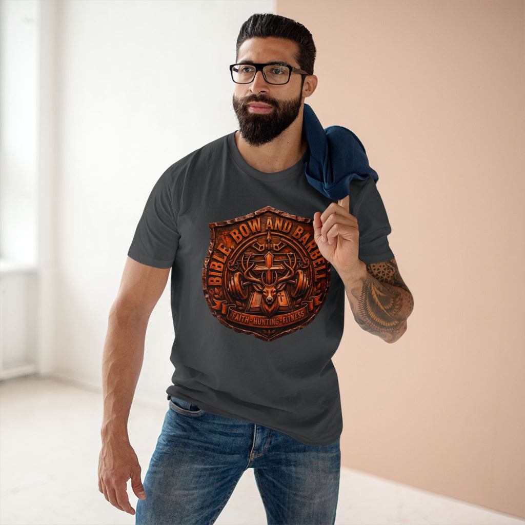 Logo Buck Shield Tee, Faith Christian Fitness shirt