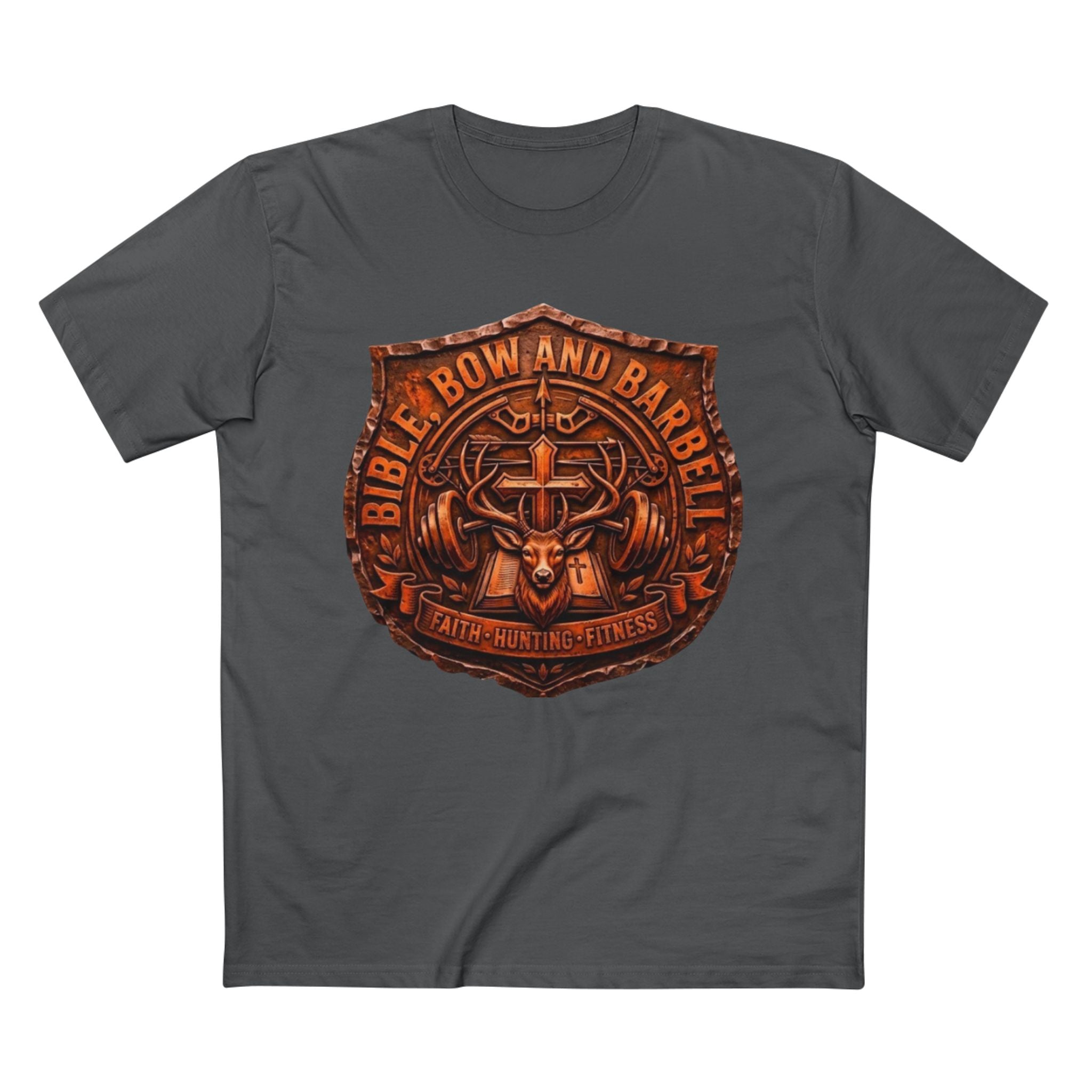Logo Buck Shield Tee, Faith Christian Fitness shirt