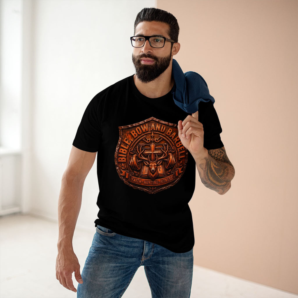 Logo Buck Shield Tee, Faith Christian Fitness shirt