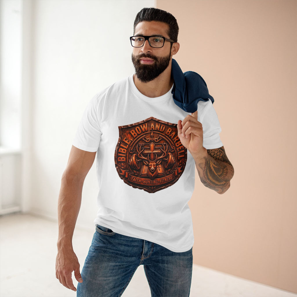 Logo Buck Shield Tee, Faith Christian Fitness shirt