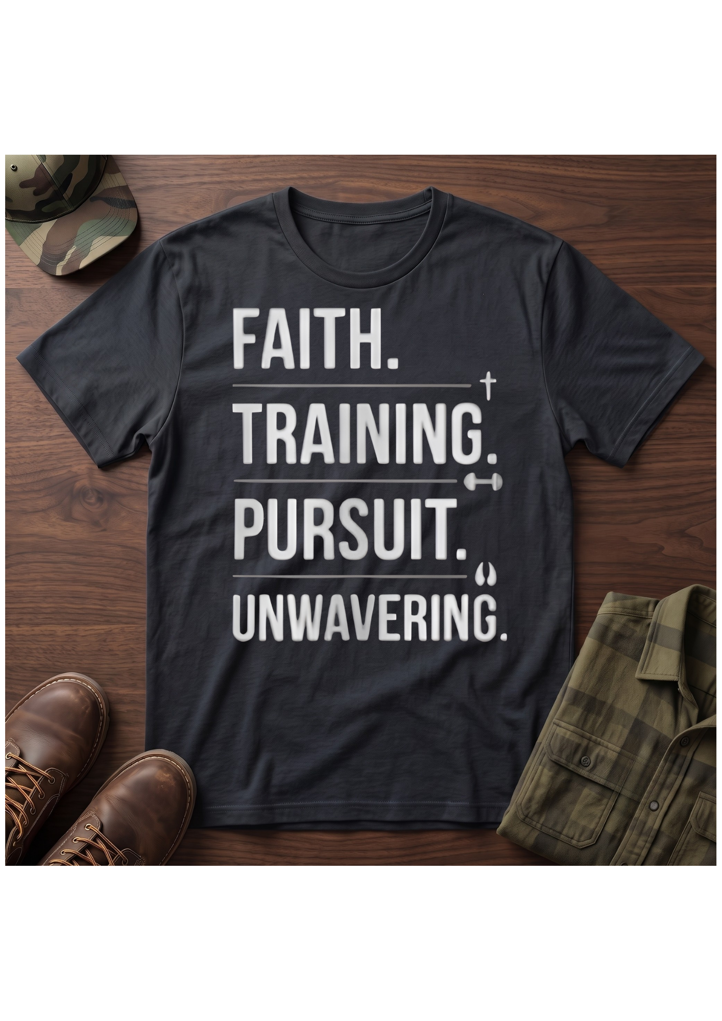 Faith. Training. Pursuit. Unwavering T-Shirt
