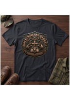Bible, Bow and Barbell Buck Shield T-Shirt