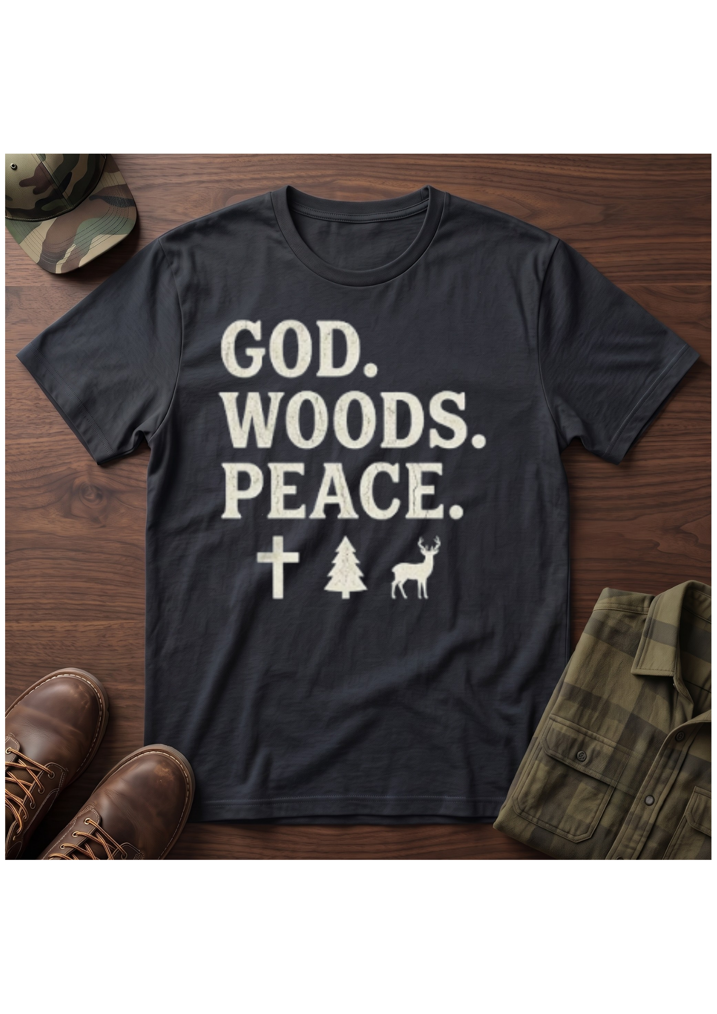 God, Woods, Peace T-Shirt