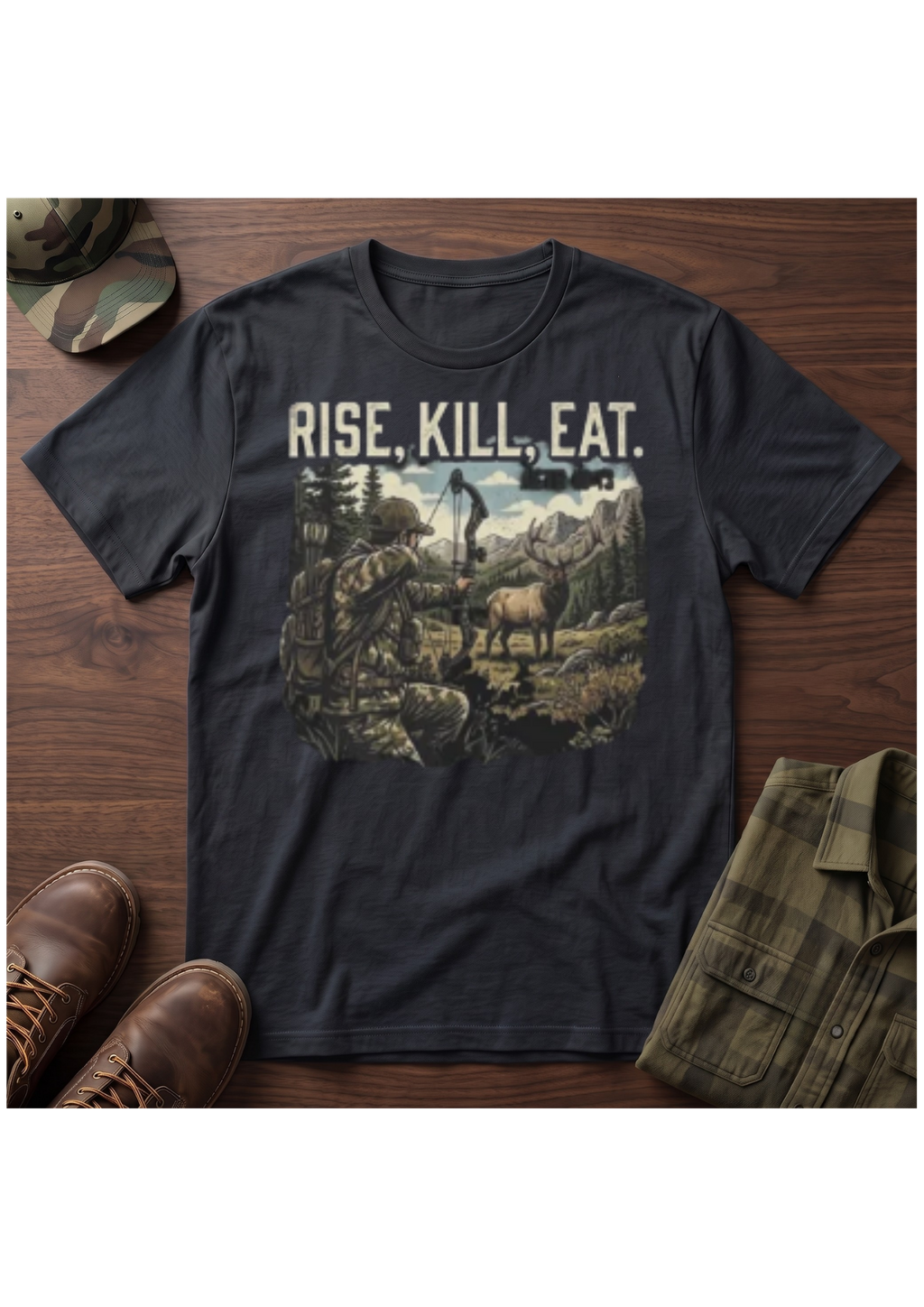 Elk Hunter Acts 10:13 T-Shirt