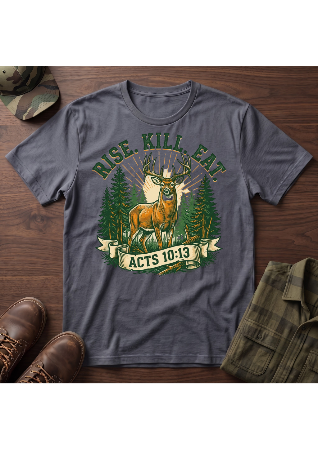 Rise, Kill, Eat Buck Painting T-Shirt
