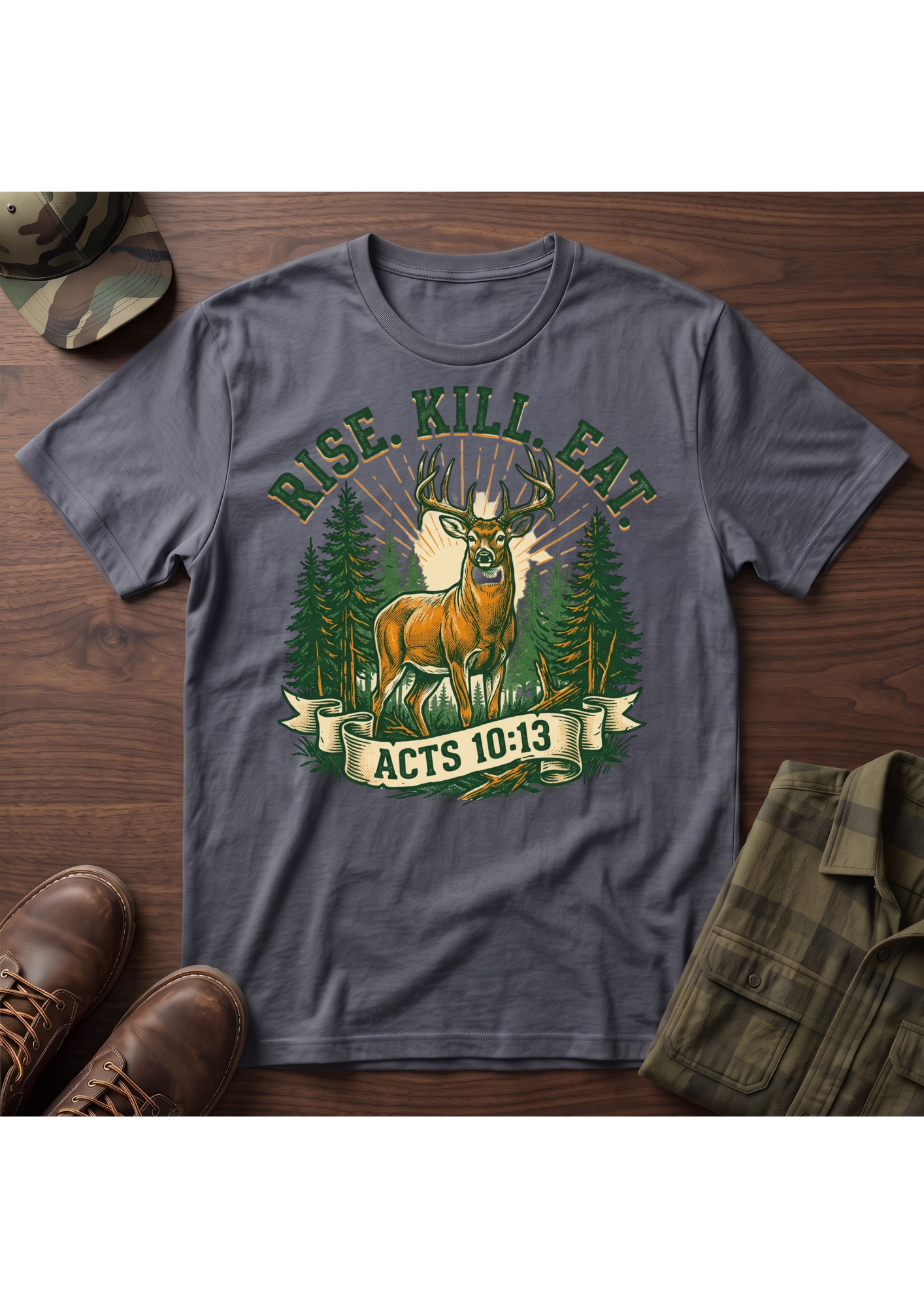 Rise, Kill, Eat Buck Painting T-Shirt
